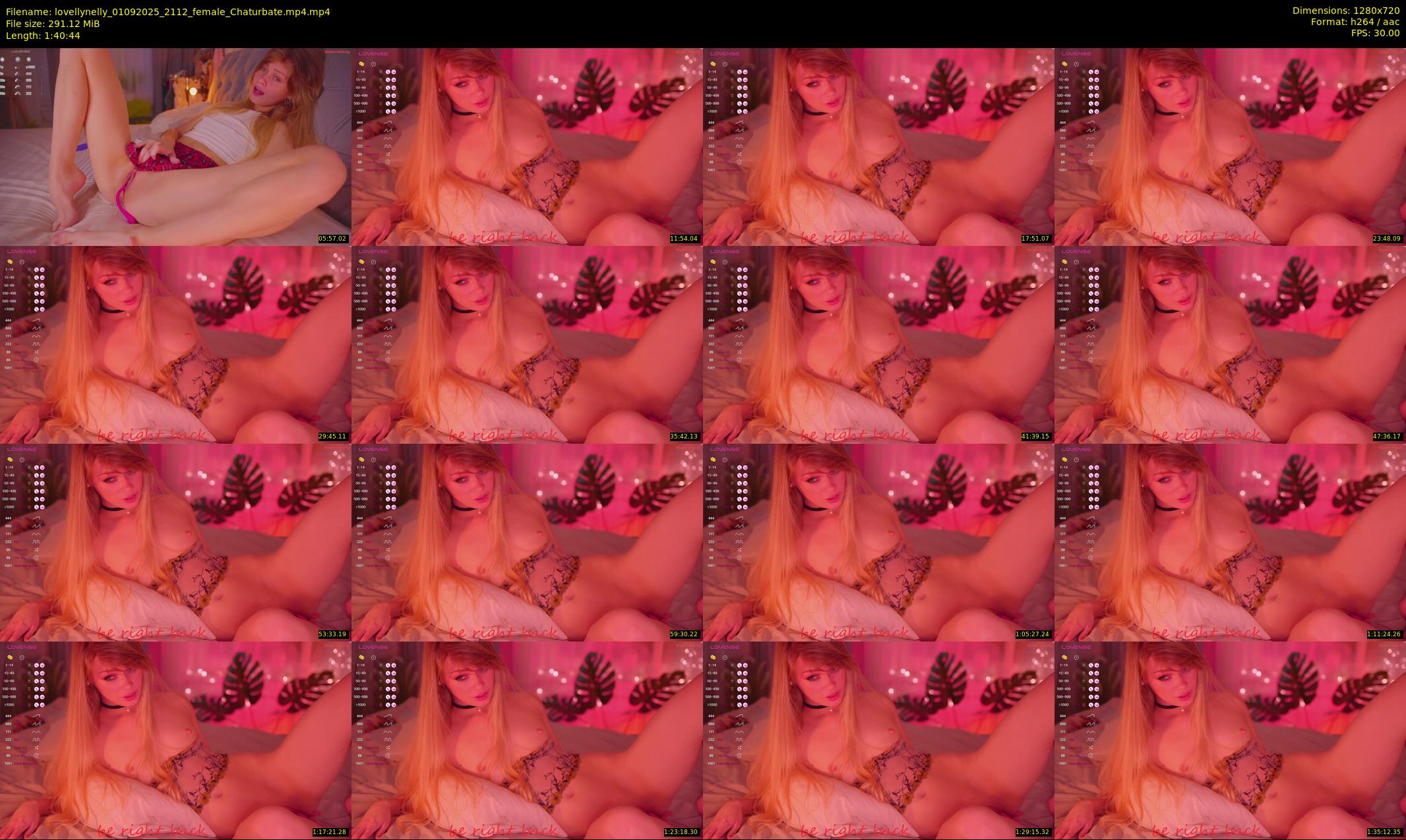 lovellynelly — 101 minute Chaturbate female cam show recording, 720p, Sep 1, 2025