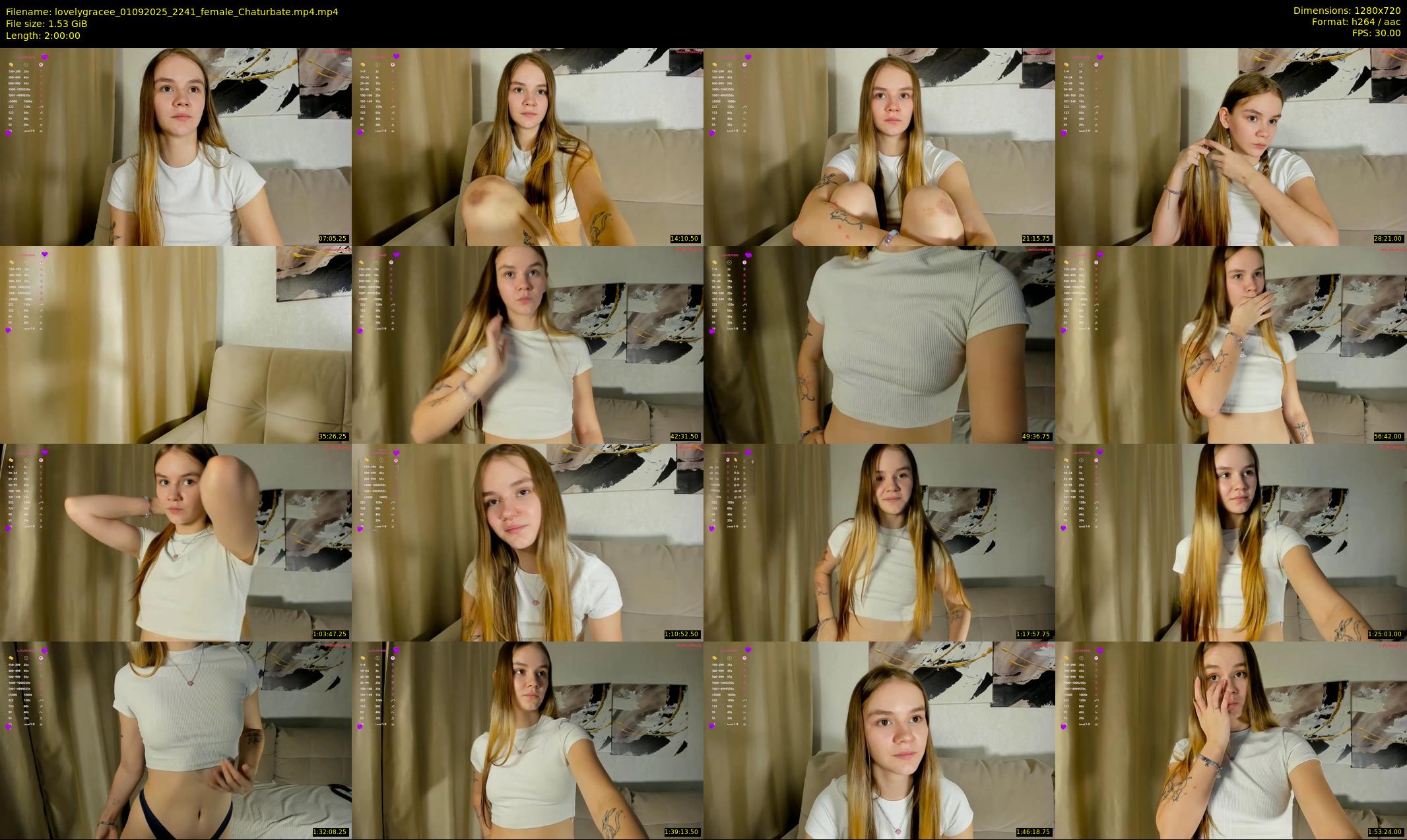 lovelygracee — 120 minute Chaturbate female cam show recording, 720p, Sep 1, 2025