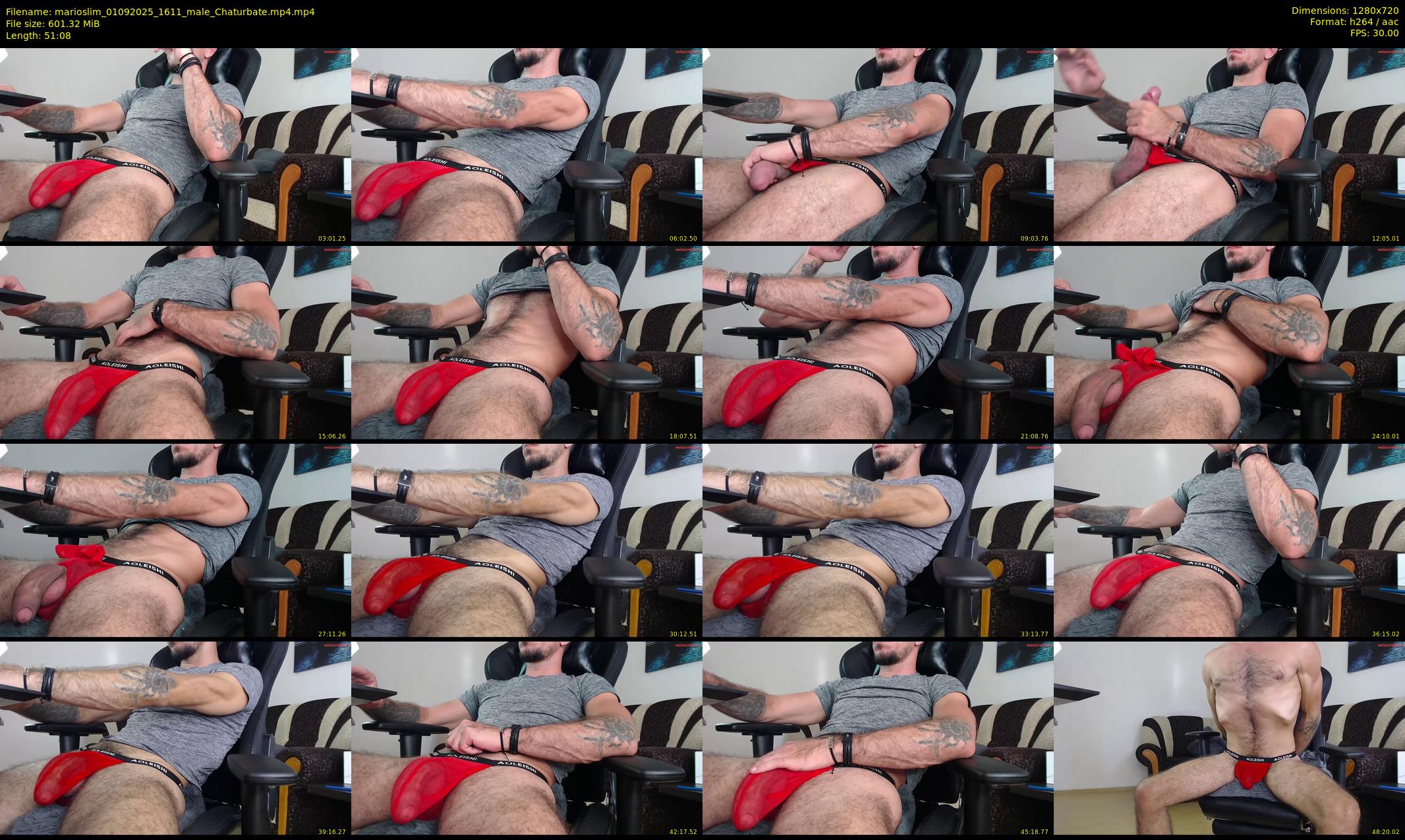 marioslim — 52 minute Chaturbate male cam show recording, 720p, Sep 1, 2025