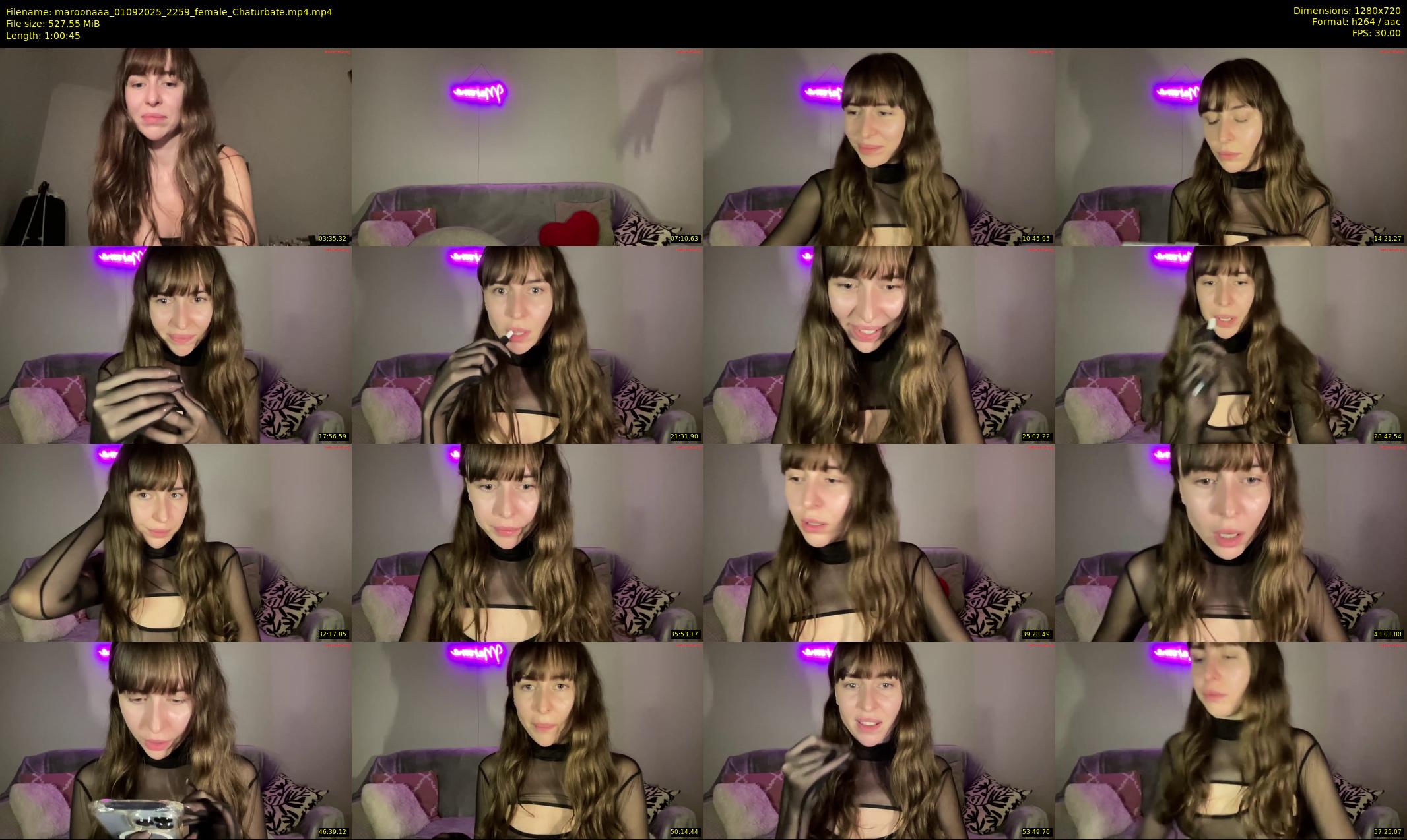maroonaaa — 61 minute Chaturbate female cam show recording, 720p, Sep 1, 2025