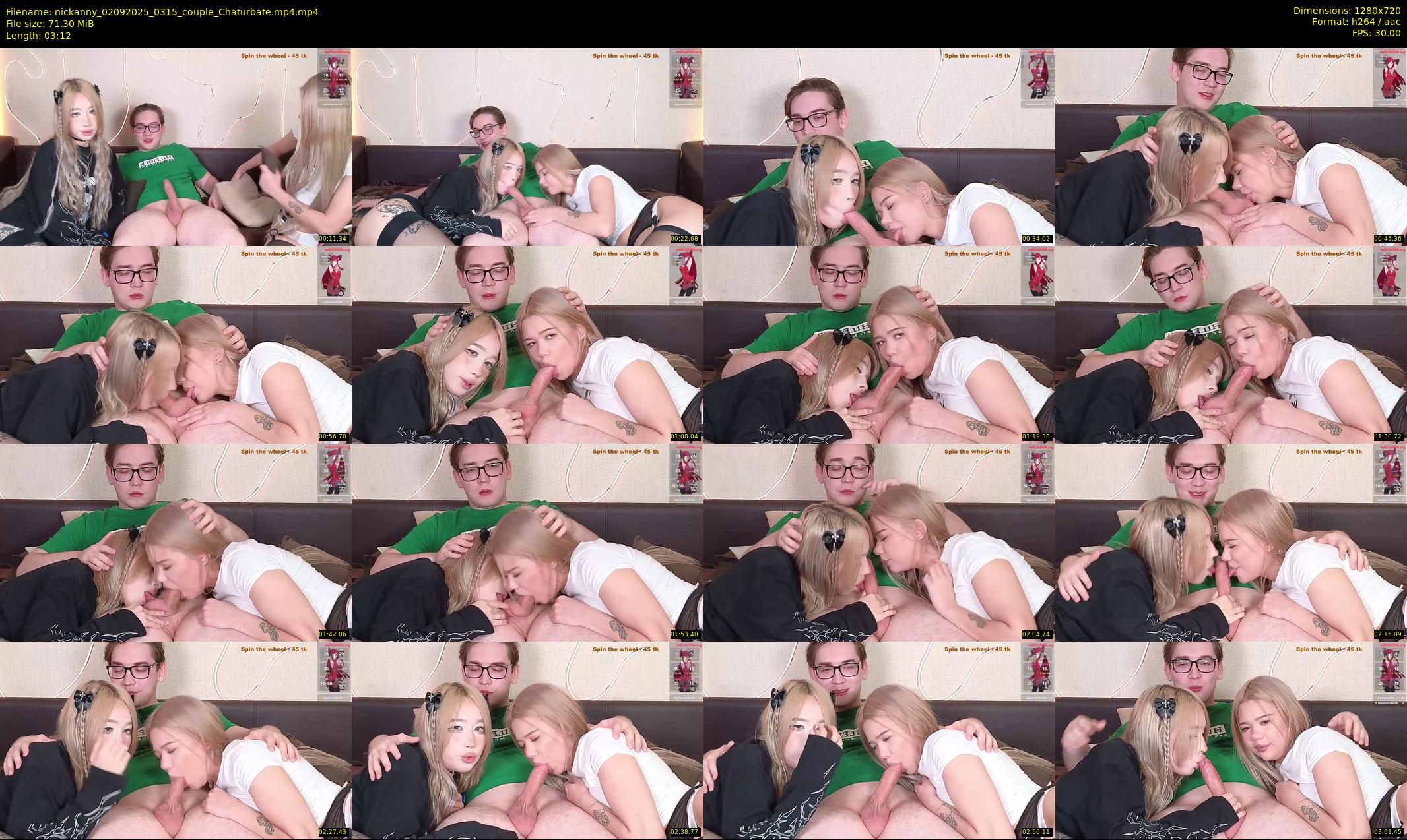 nickanny — 4 minute Chaturbate couple cam show recording, 720p, Sep 2, 2025