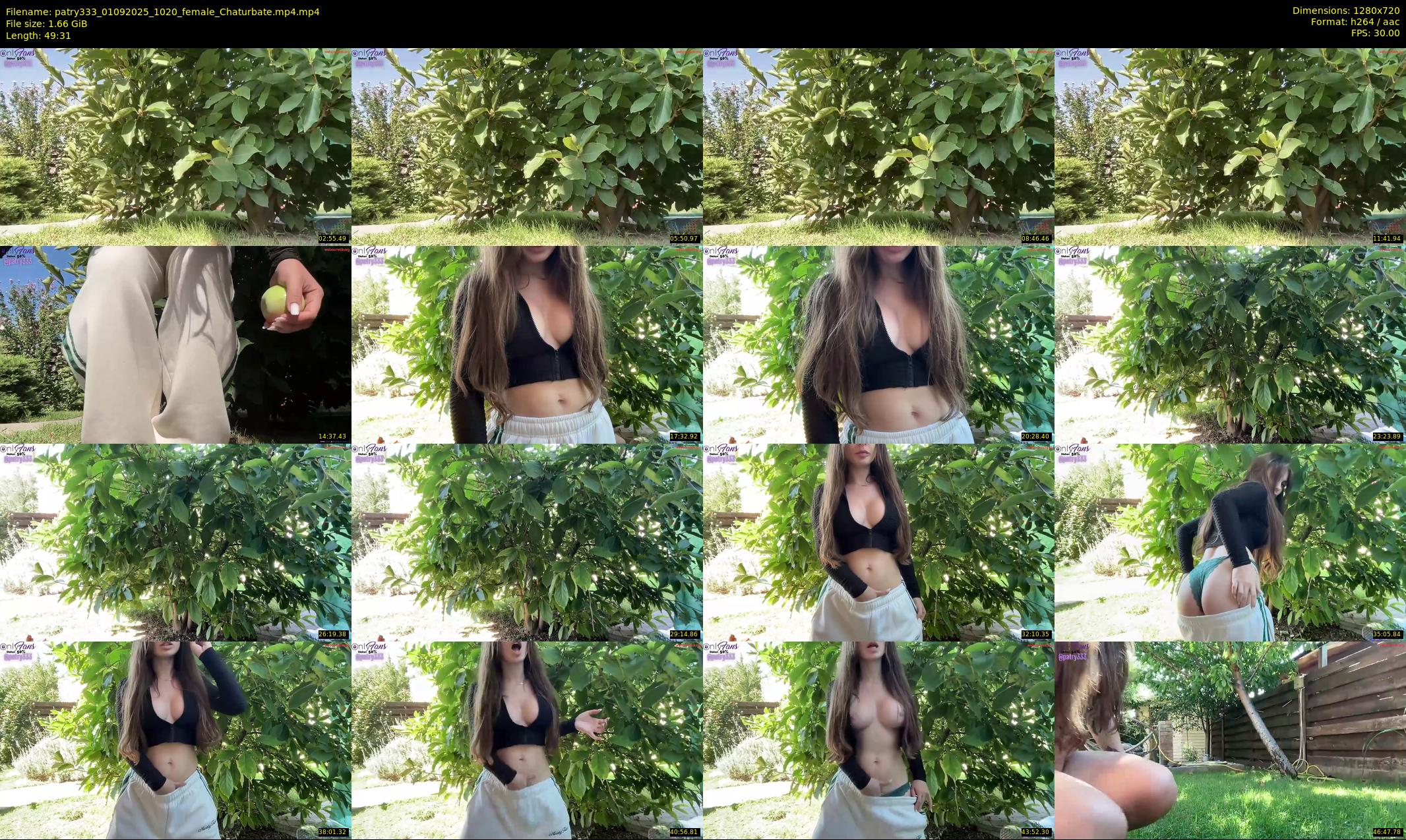 patry333 — 50 minute Chaturbate female cam show recording, 720p, Sep 1, 2025