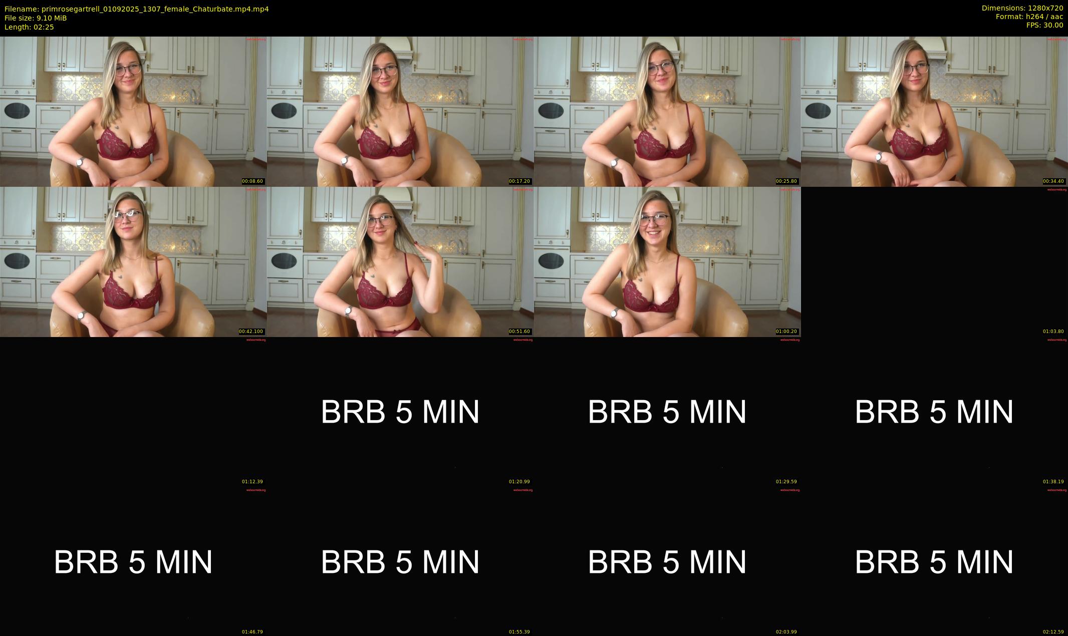 primrosegartrell — 3 minute Chaturbate female cam show recording, 720p, Sep 1, 2025