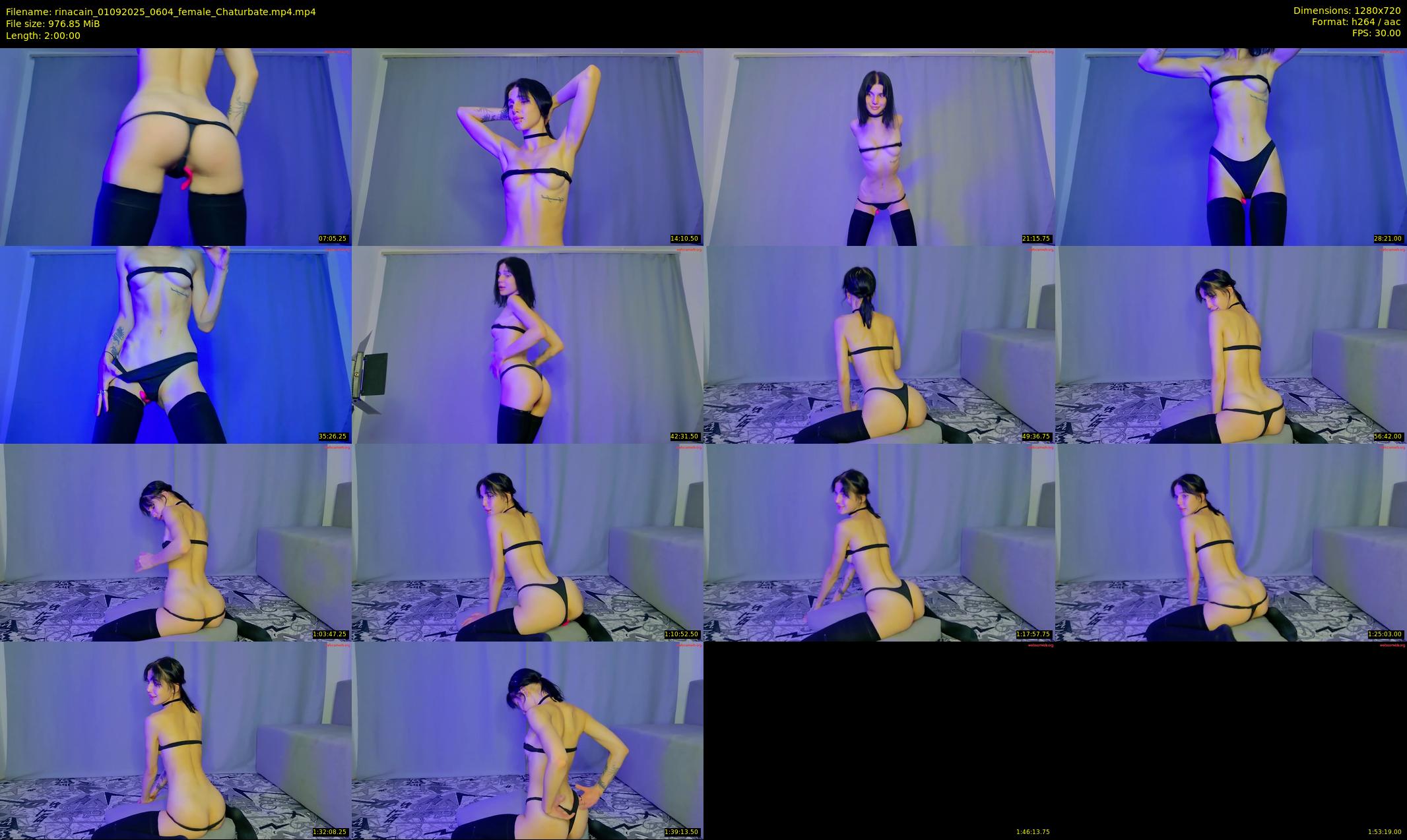 rinacain — 120 minute Chaturbate female cam show recording, 720p, Sep 1, 2025