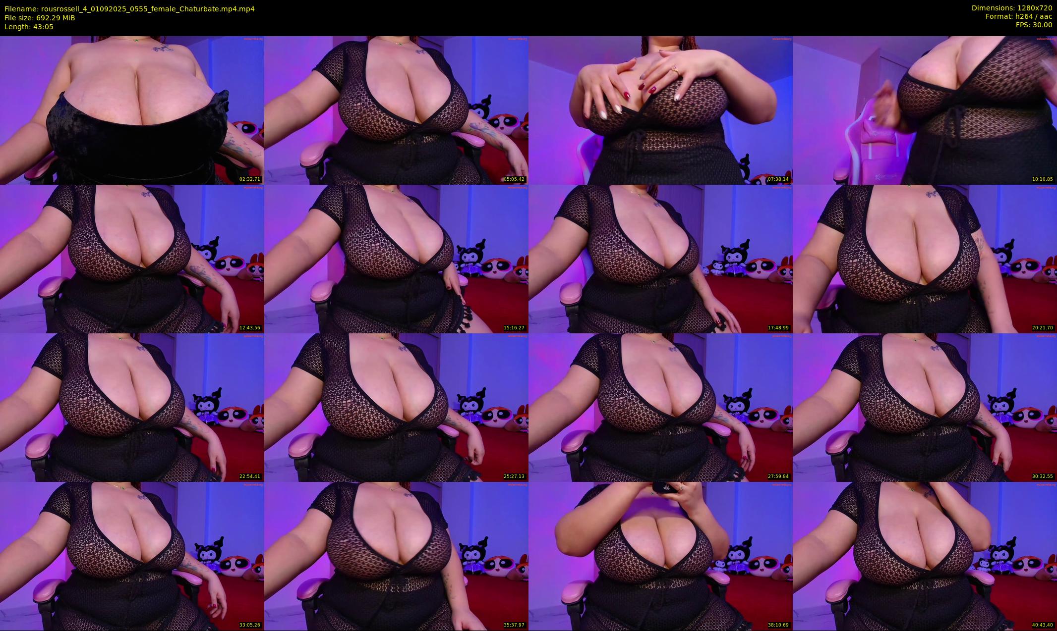 rousrossell_4 — 44 minute Chaturbate female cam show recording, 720p, Sep 1, 2025