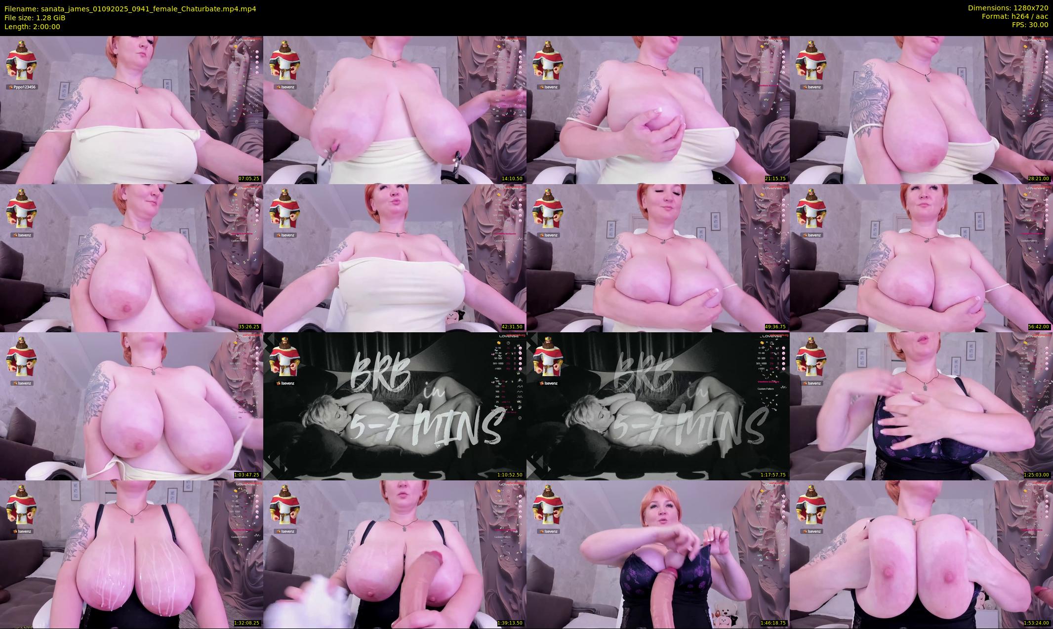 sanata_james — 120 minute Chaturbate female cam show recording, 720p, Sep 1, 2025
