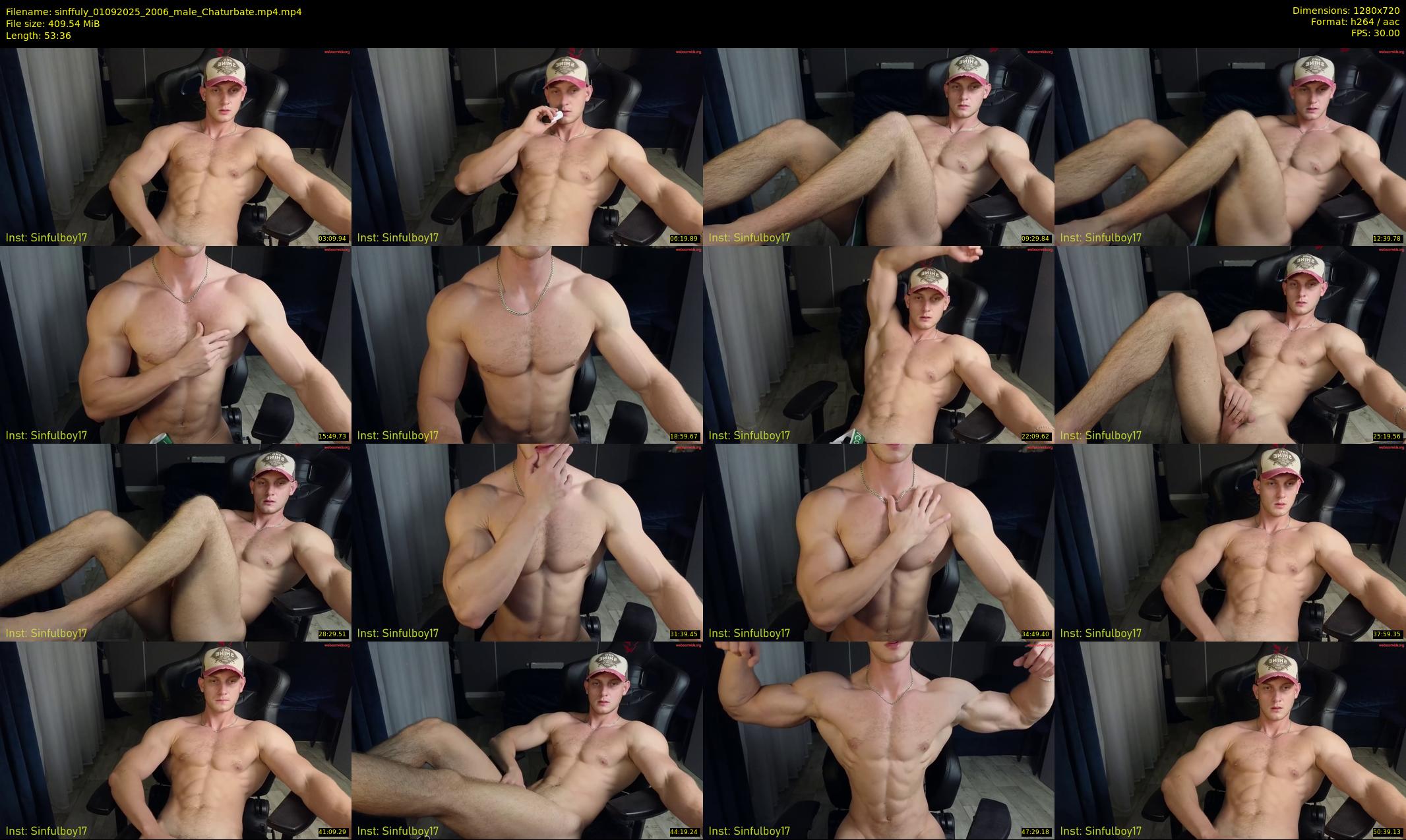 sinffuly — 54 minute Chaturbate male cam show recording, 720p, Sep 1, 2025