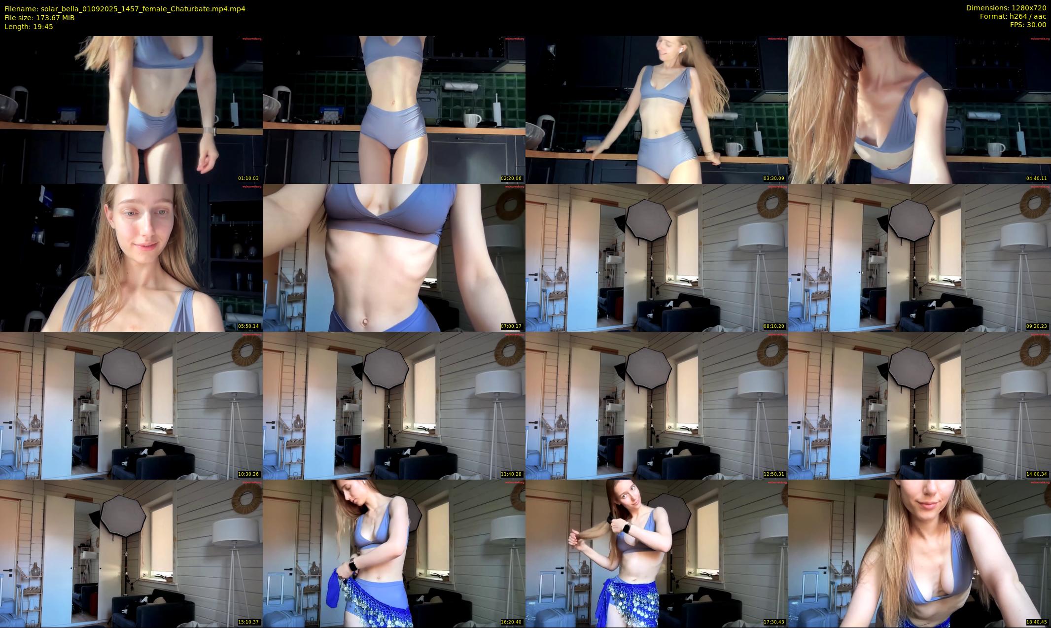 solar_bella — 20 minute Chaturbate female cam show recording, 720p, Sep 1, 2025