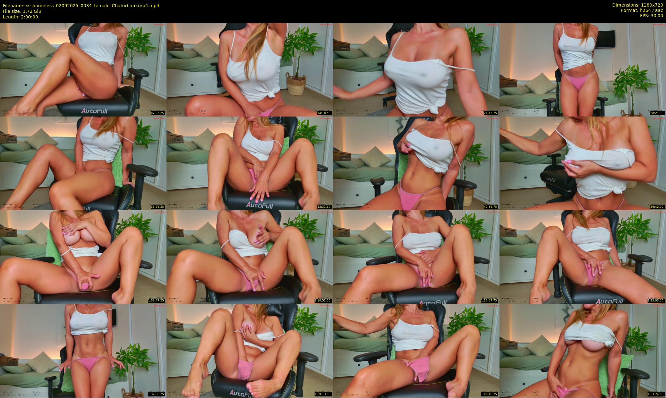 ssshameless — 120 minute Chaturbate female cam show recording, 720p, Sep 2, 2025
