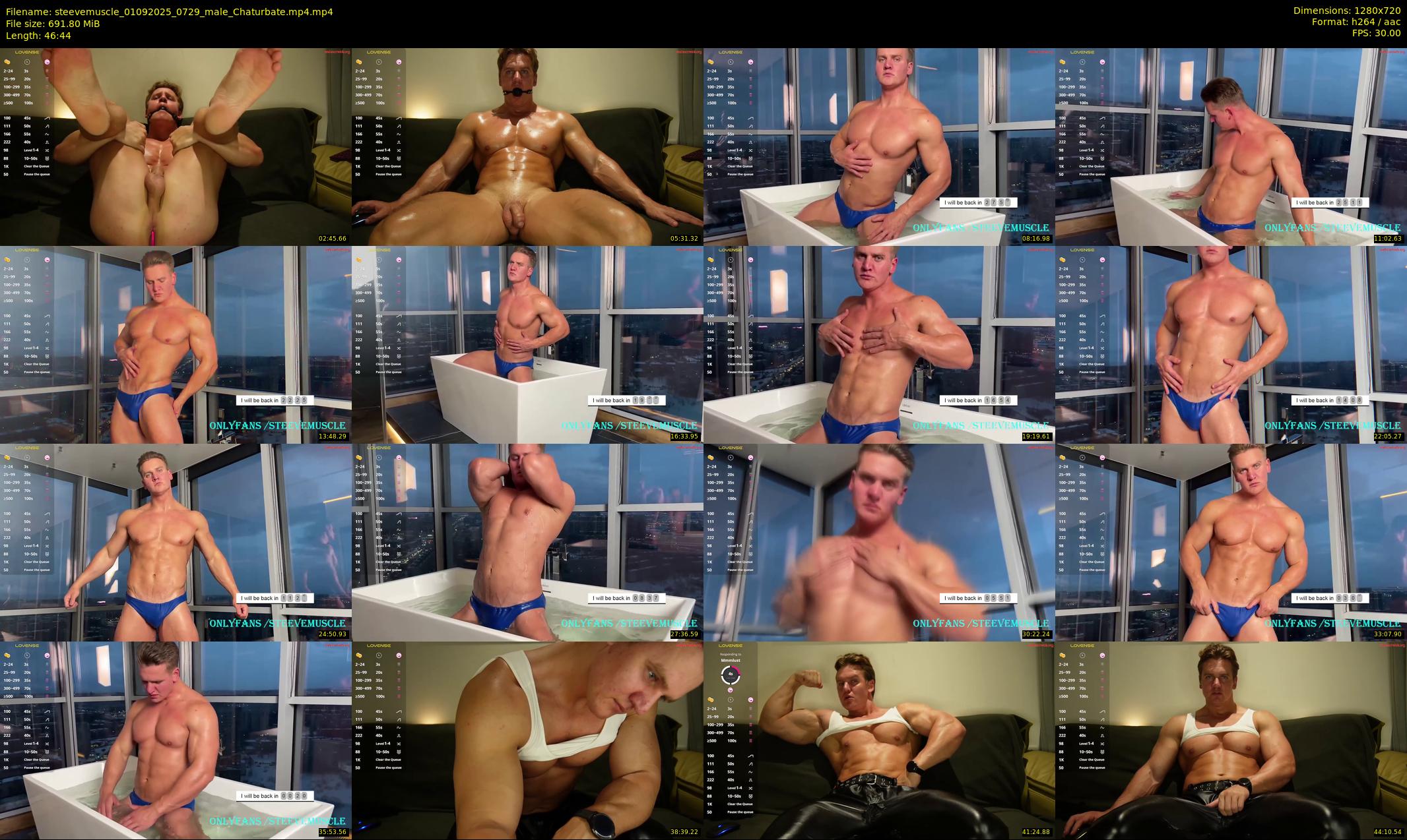 steevemuscle — 47 minute Chaturbate male cam show recording, 720p, Sep 1, 2025