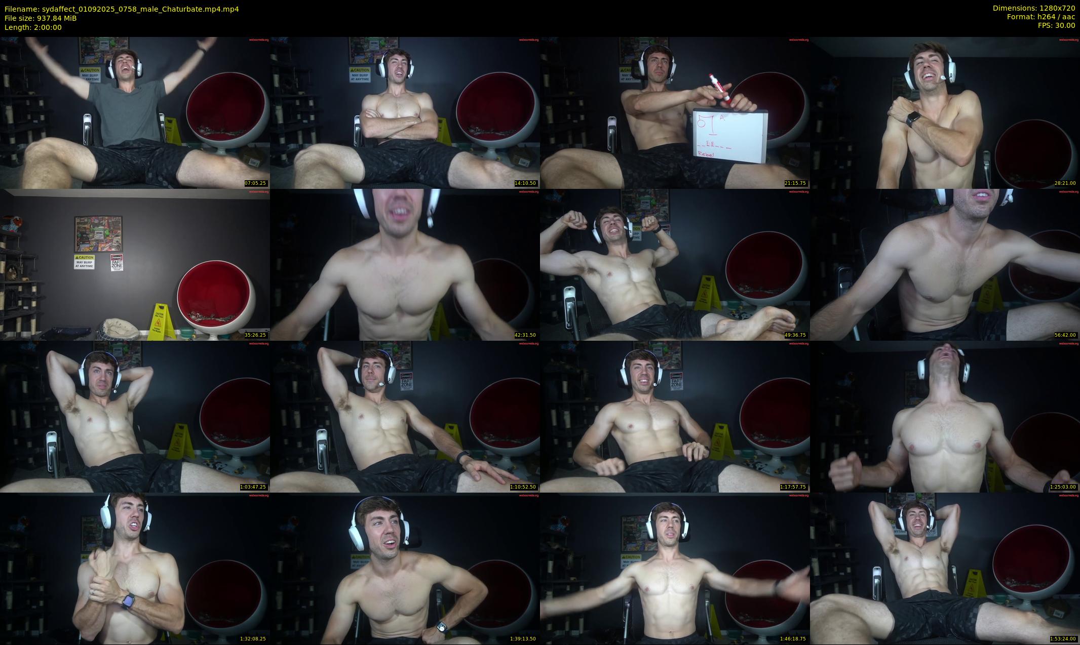 sydaffect — 120 minute Chaturbate male cam show recording, 720p, Sep 1, 2025