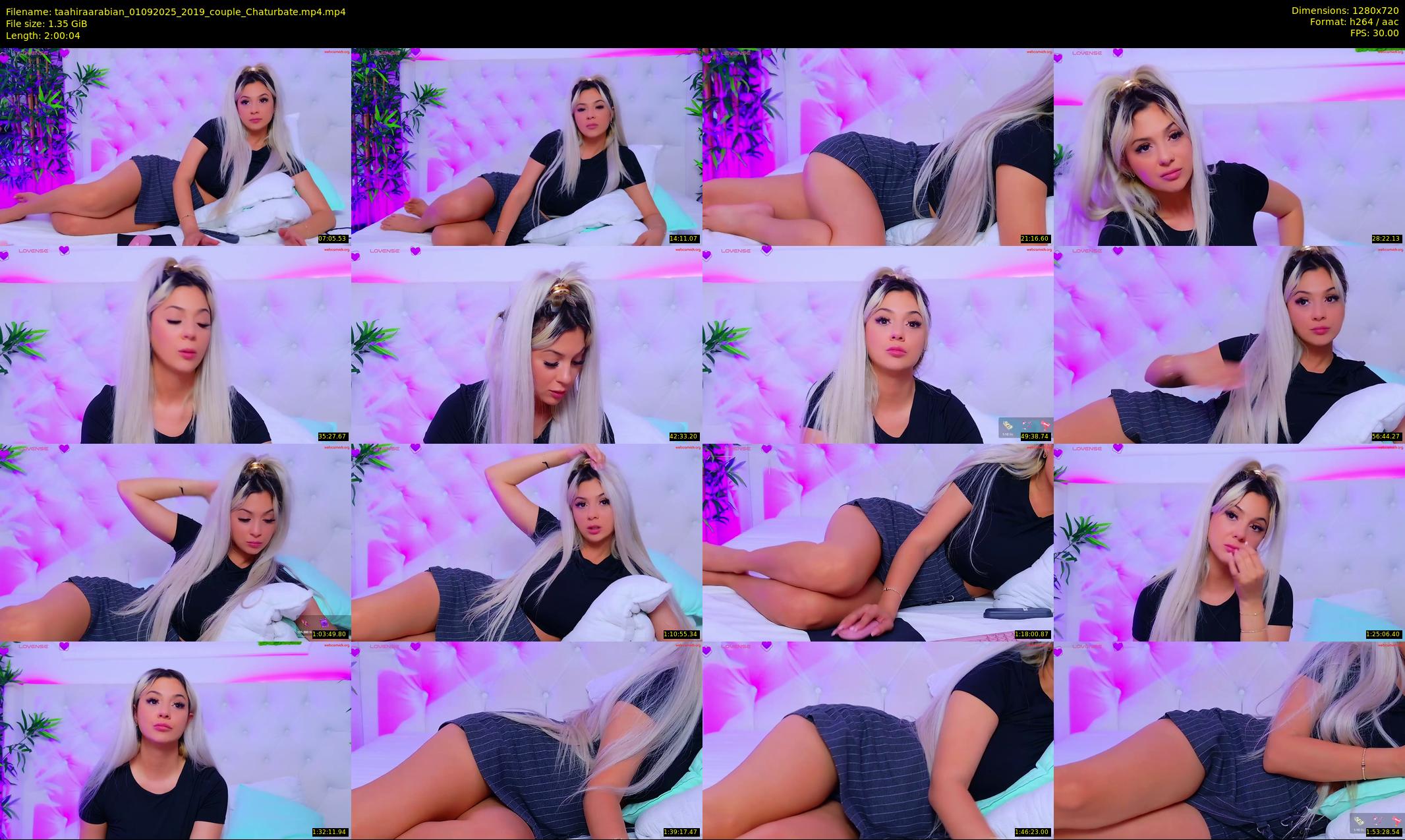 taahiraarabian — 121 minute Chaturbate female cam show recording, 720p, Sep 1, 2025