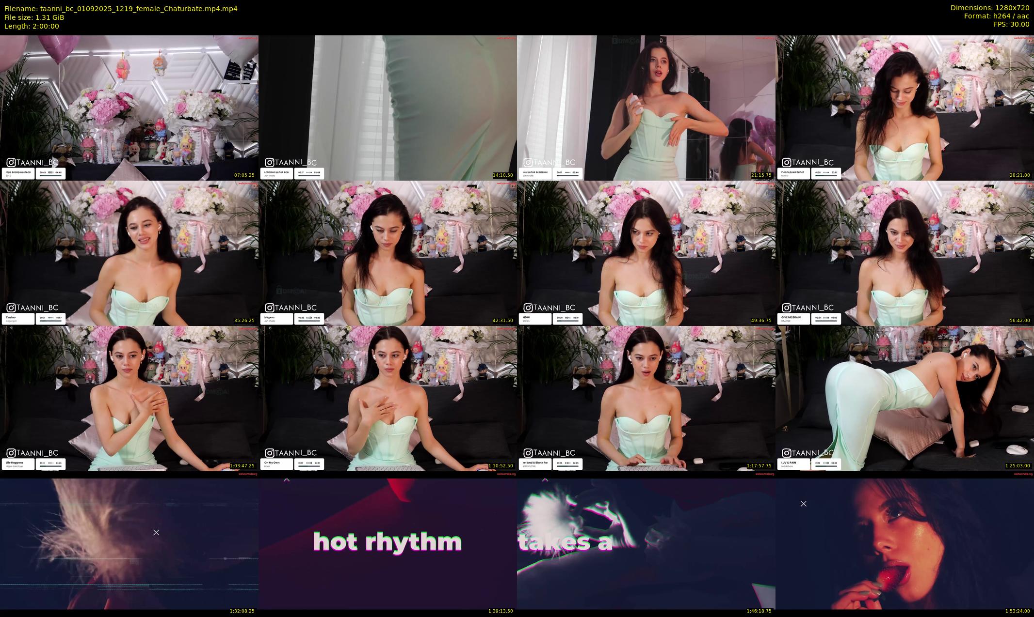 taanni_bc — 120 minute Chaturbate female cam show recording, 720p, Sep 1, 2025