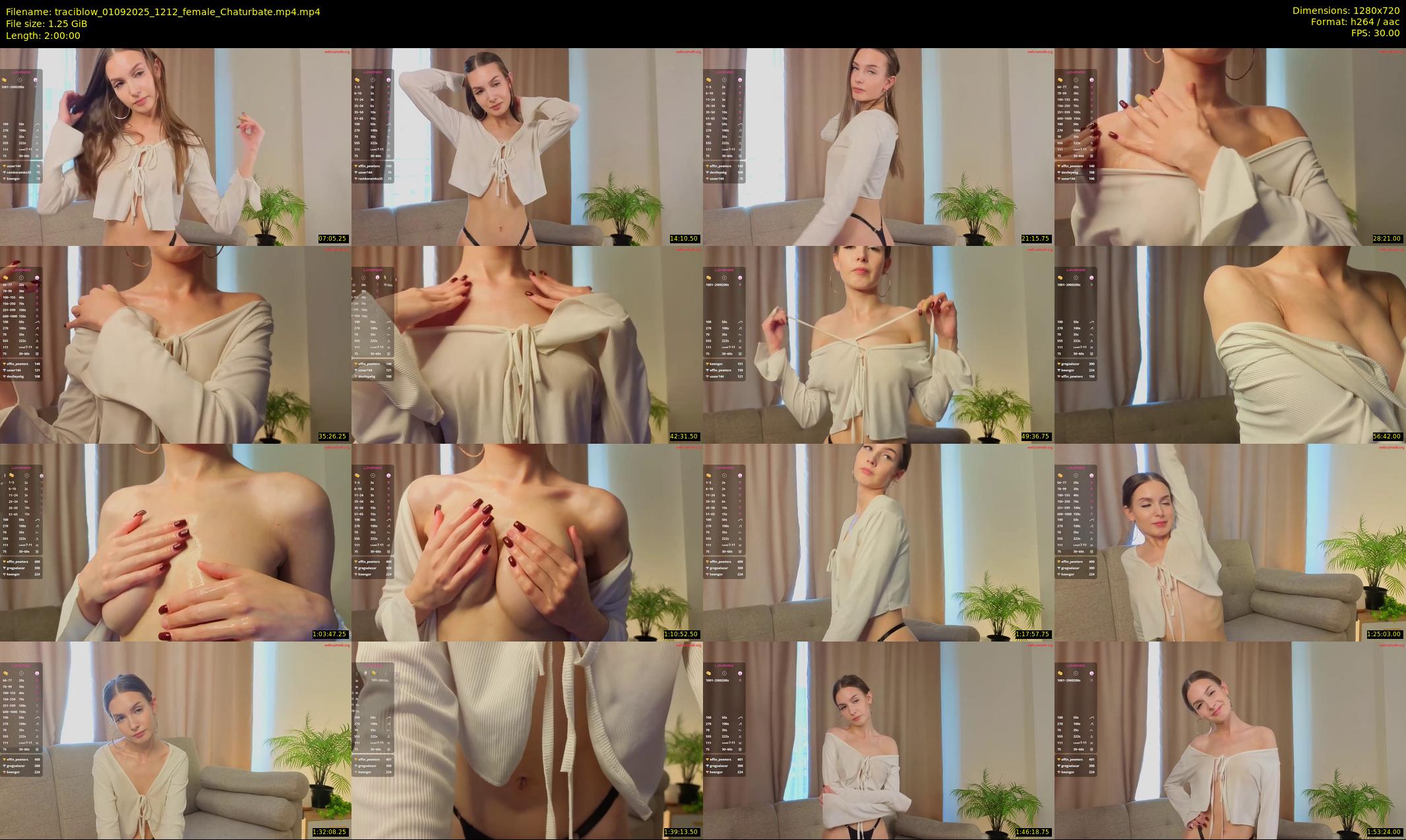 traciblow — 120 minute Chaturbate female cam show recording, 720p, Sep 1, 2025