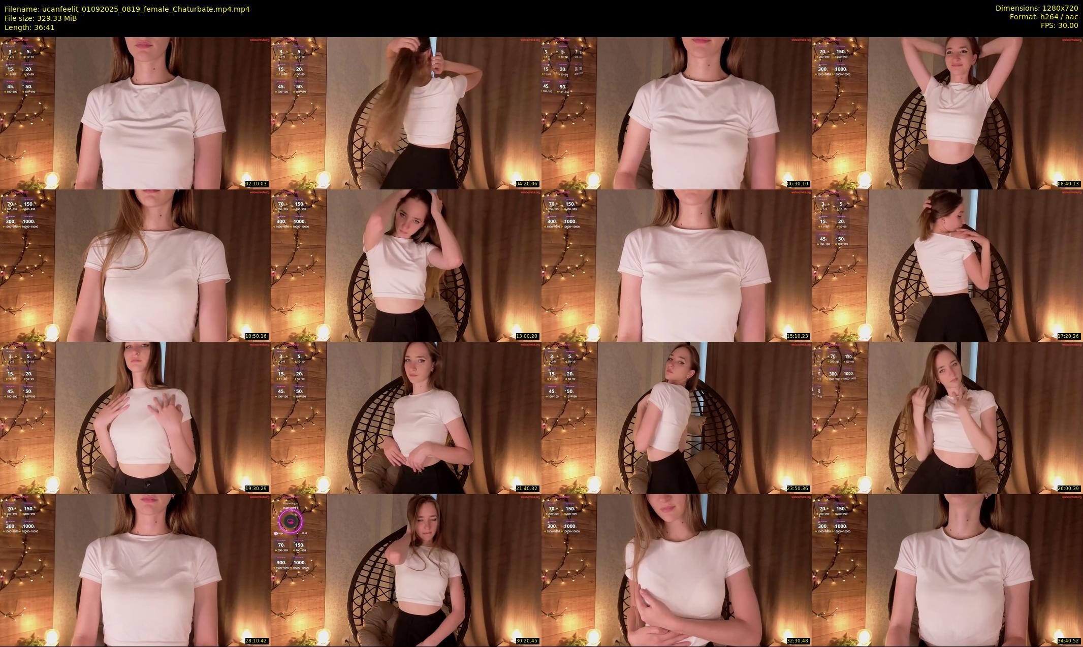 ucanfeelit — 37 minute Chaturbate female cam show recording, 720p, Sep 1, 2025