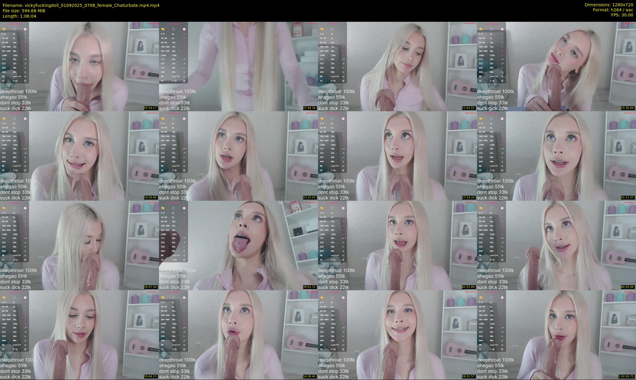 vickyfuckingdoll — 67 minute Chaturbate female cam show recording, 720p, Sep 1, 2025