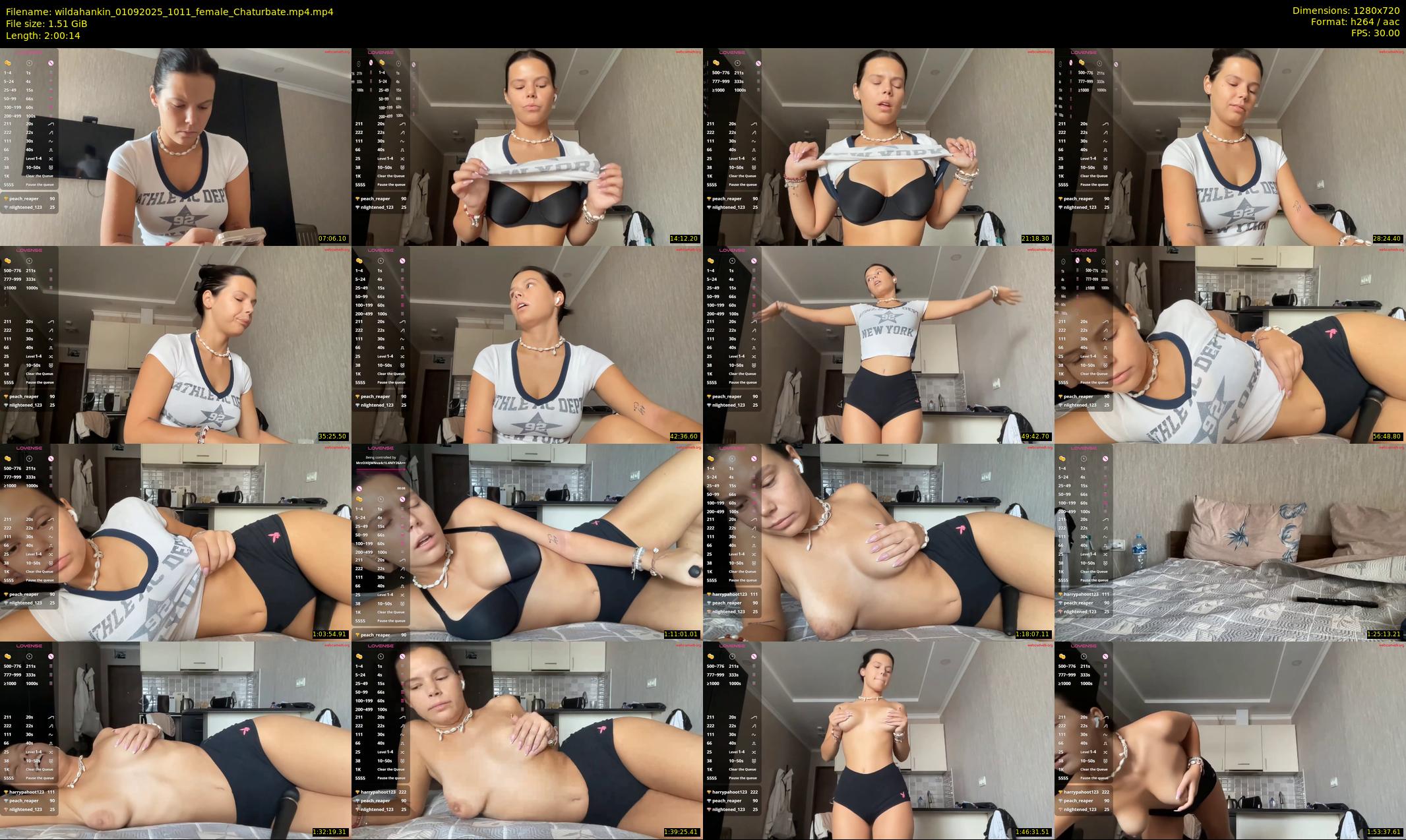 wildahankin — 121 minute Chaturbate female cam show recording, 720p, Sep 1, 2025