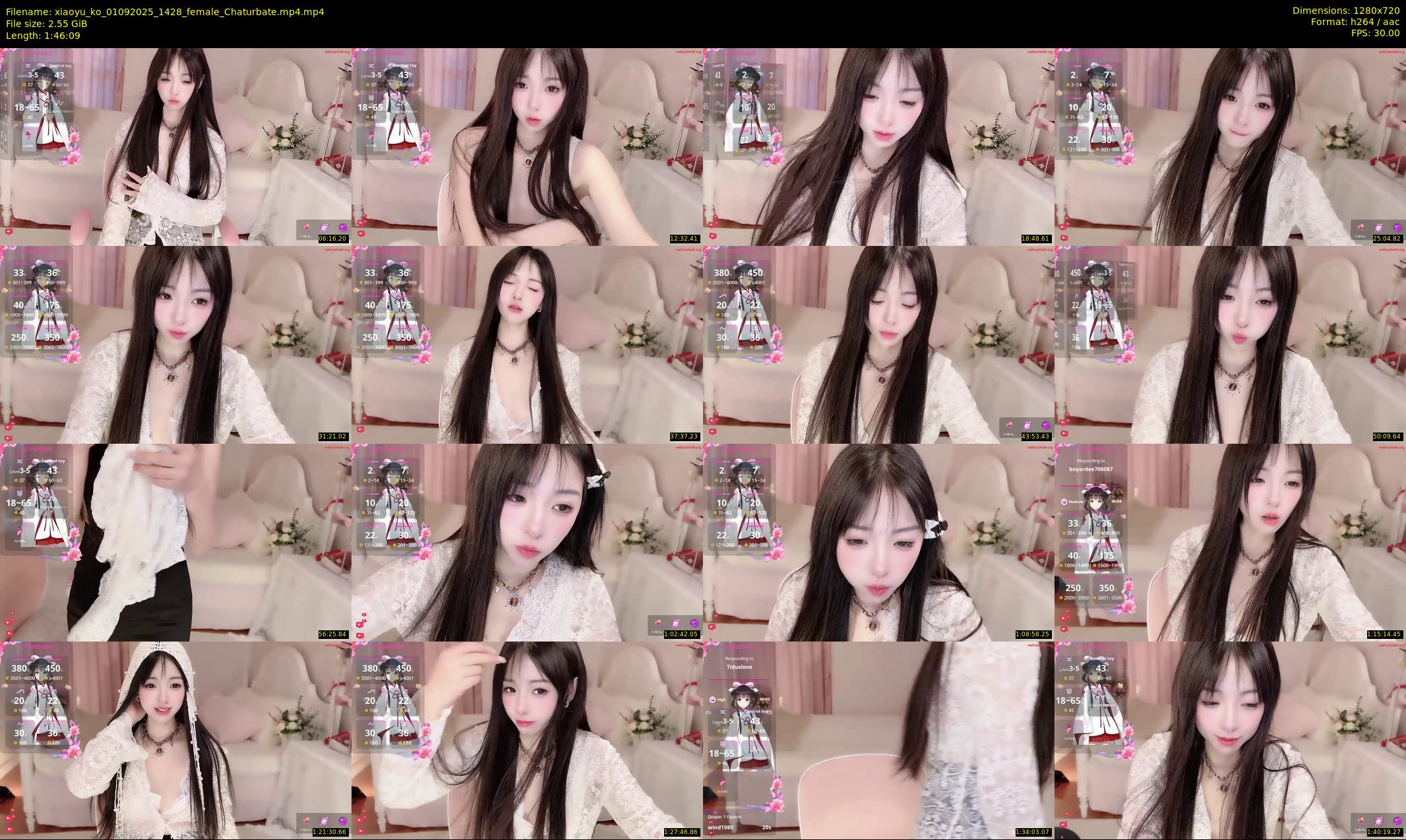 xiaoyu_ko — 107 minute Chaturbate female cam show recording, 720p, Sep 1, 2025