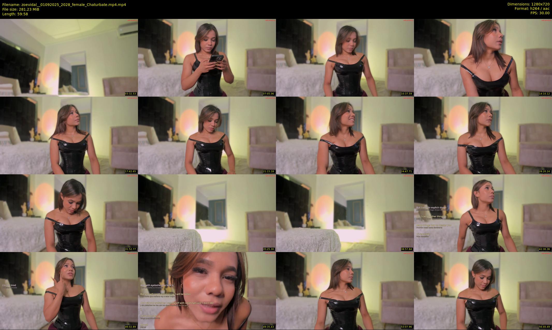 zoevidal_ — 60 minute Chaturbate female cam show recording, 720p, Sep 1, 2025