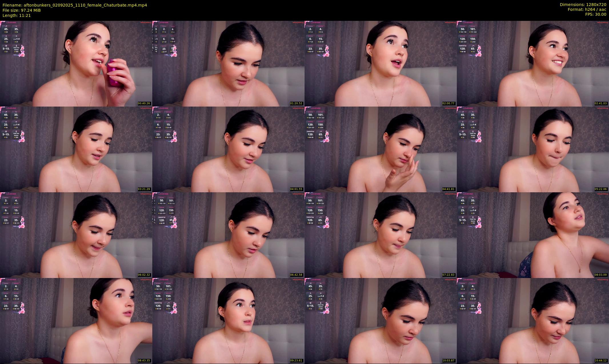aftonbunkers — 12 minute Chaturbate female cam show recording, 720p, Sep 2, 2025