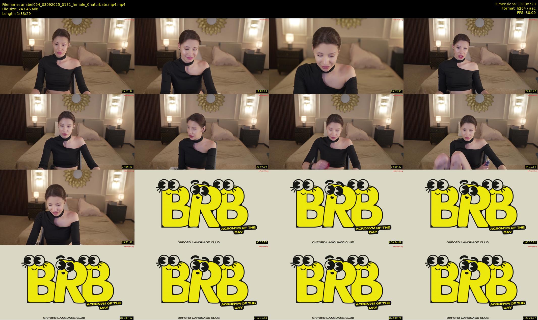 anabel054 — 94 minute Chaturbate female cam show recording, 720p, Sep 3, 2025