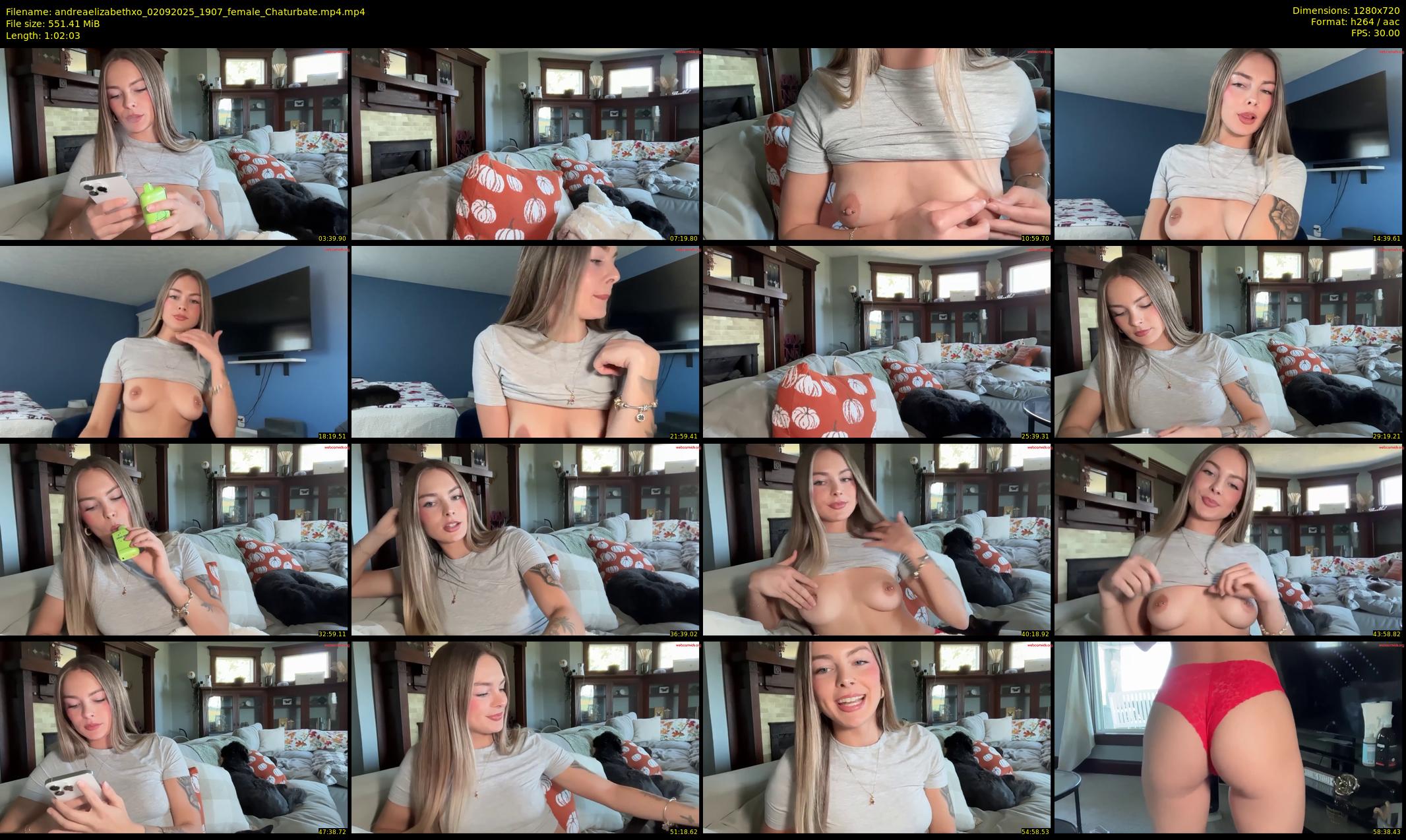 andreaelizabethxo — 63 minute Chaturbate female cam show recording, 720p, Sep 2, 2025
