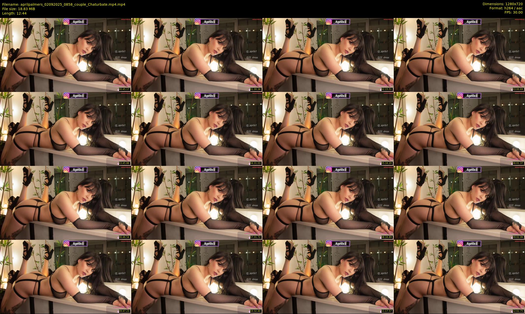 aprilpalmers — 13 minute Chaturbate female cam show recording, 720p, Sep 2, 2025
