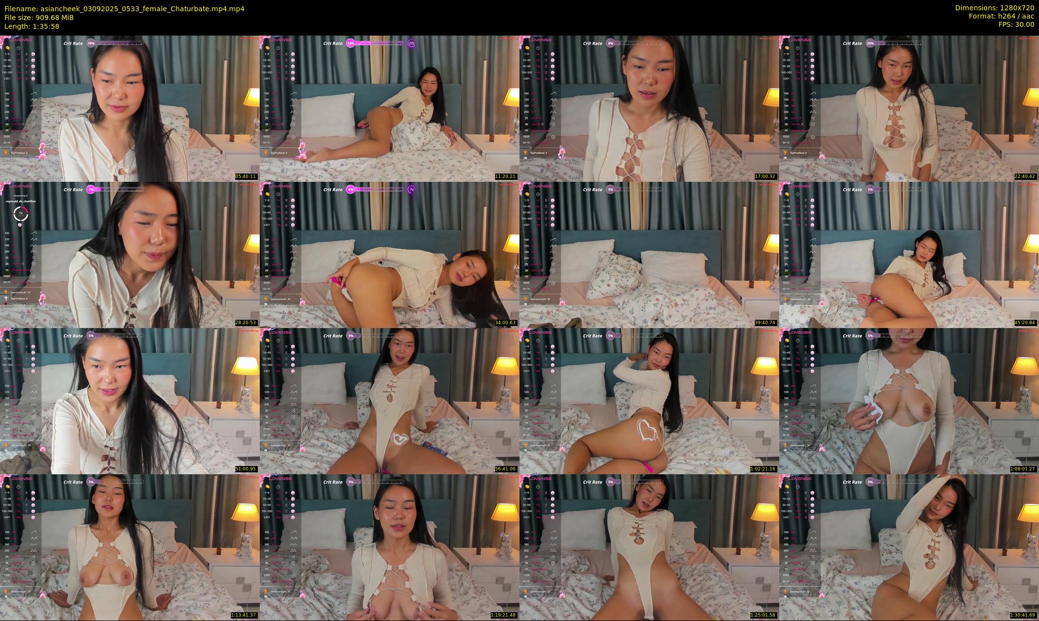 asiancheek — 96 minute Chaturbate female cam show recording, 720p, Sep 3, 2025
