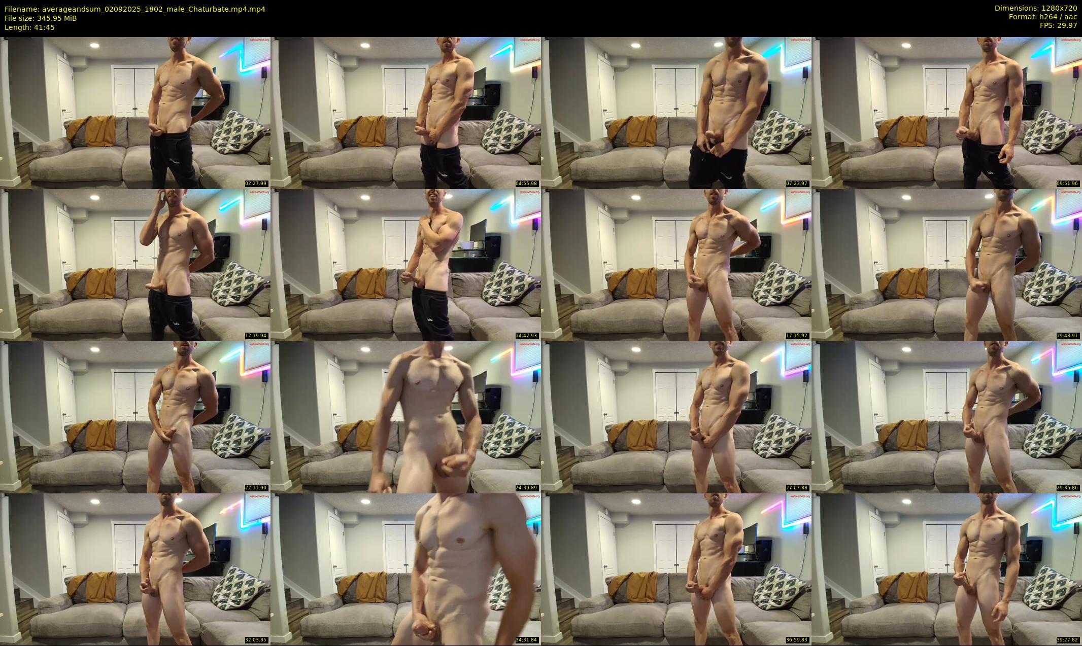 averageandsum — 42 minute Chaturbate male cam show recording, 720p, Sep 2, 2025