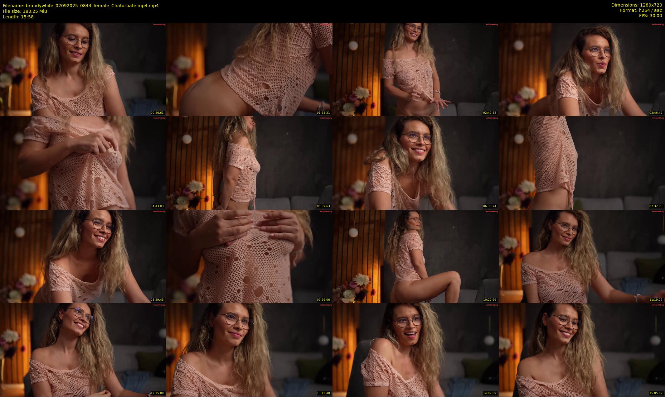 brandywhite — 16 minute Chaturbate female cam show recording, 720p, Sep 2, 2025