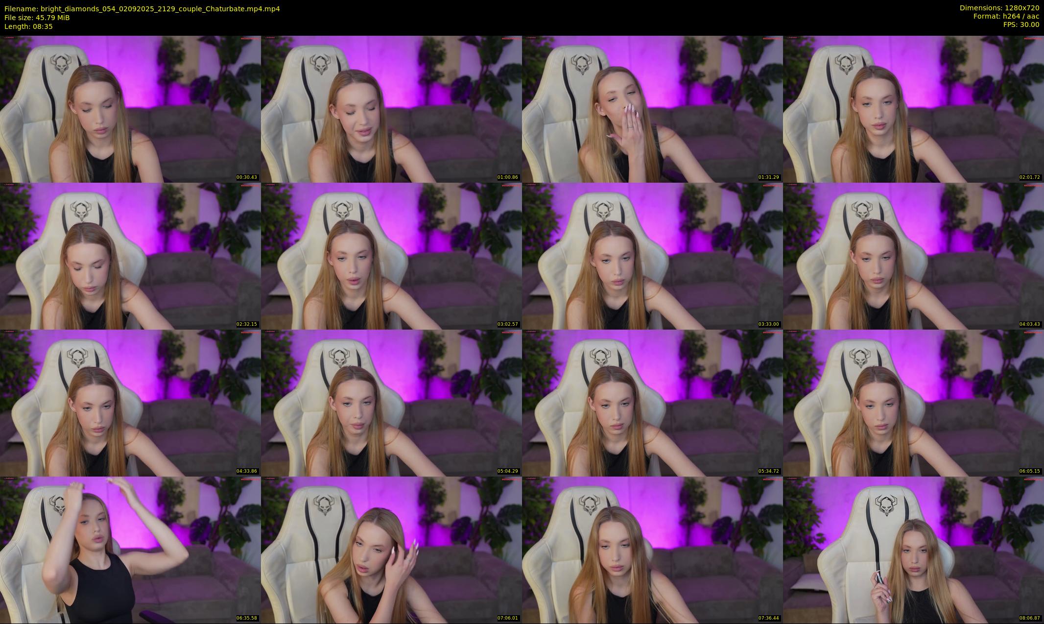 bright_diamonds_054 — 9 minute Chaturbate couple cam show recording, 720p, Sep 2, 2025