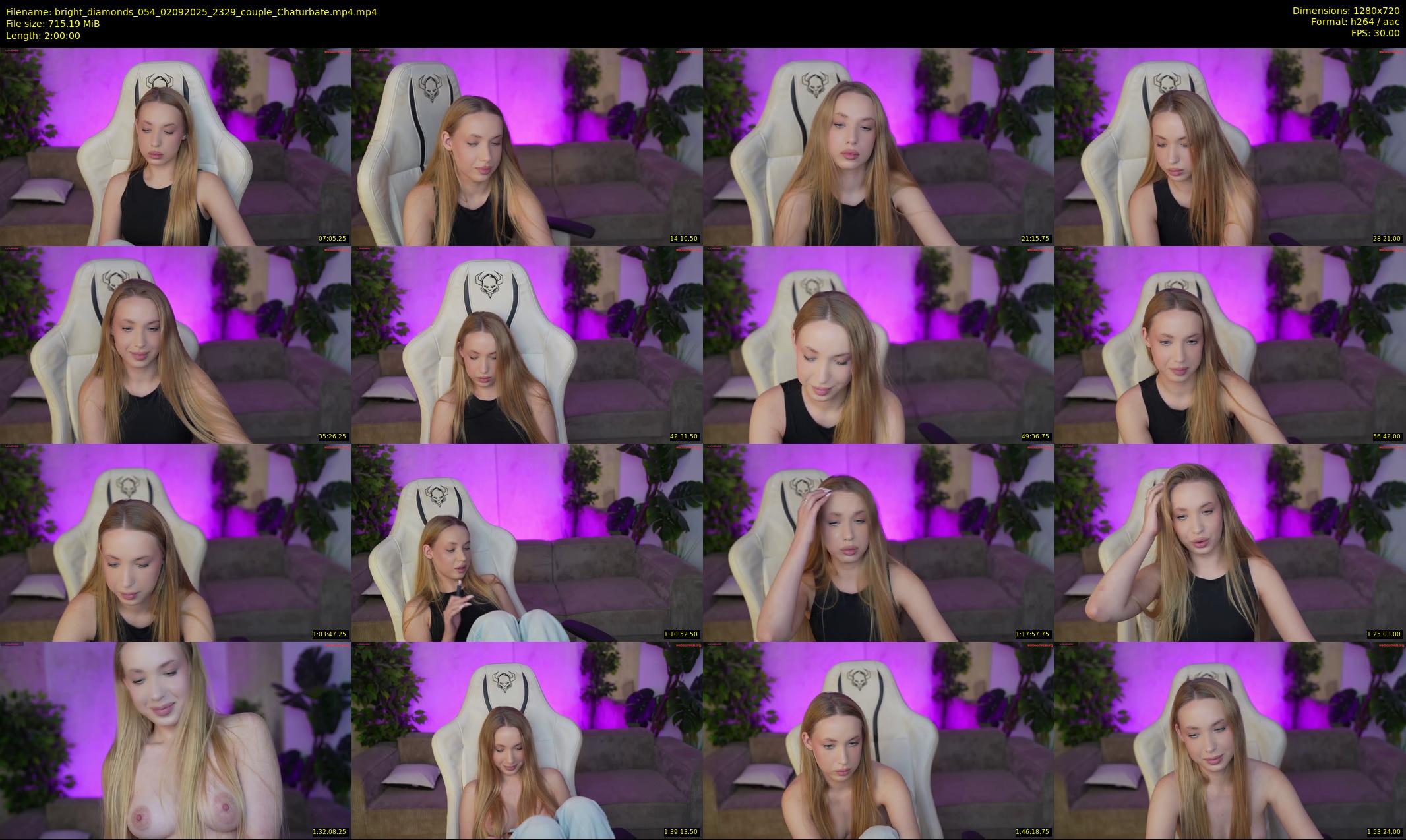 bright_diamonds_054 — 120 minute Chaturbate couple cam show recording, 720p, Sep 2, 2025