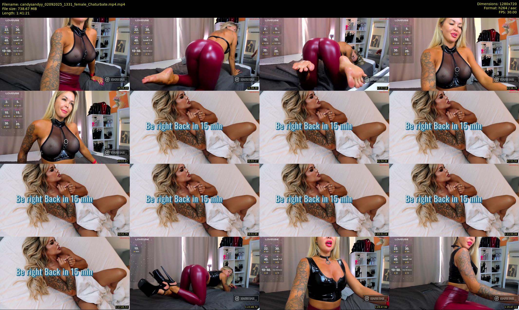 candysandyy — 102 minute Chaturbate female cam show recording, 720p, Sep 2, 2025