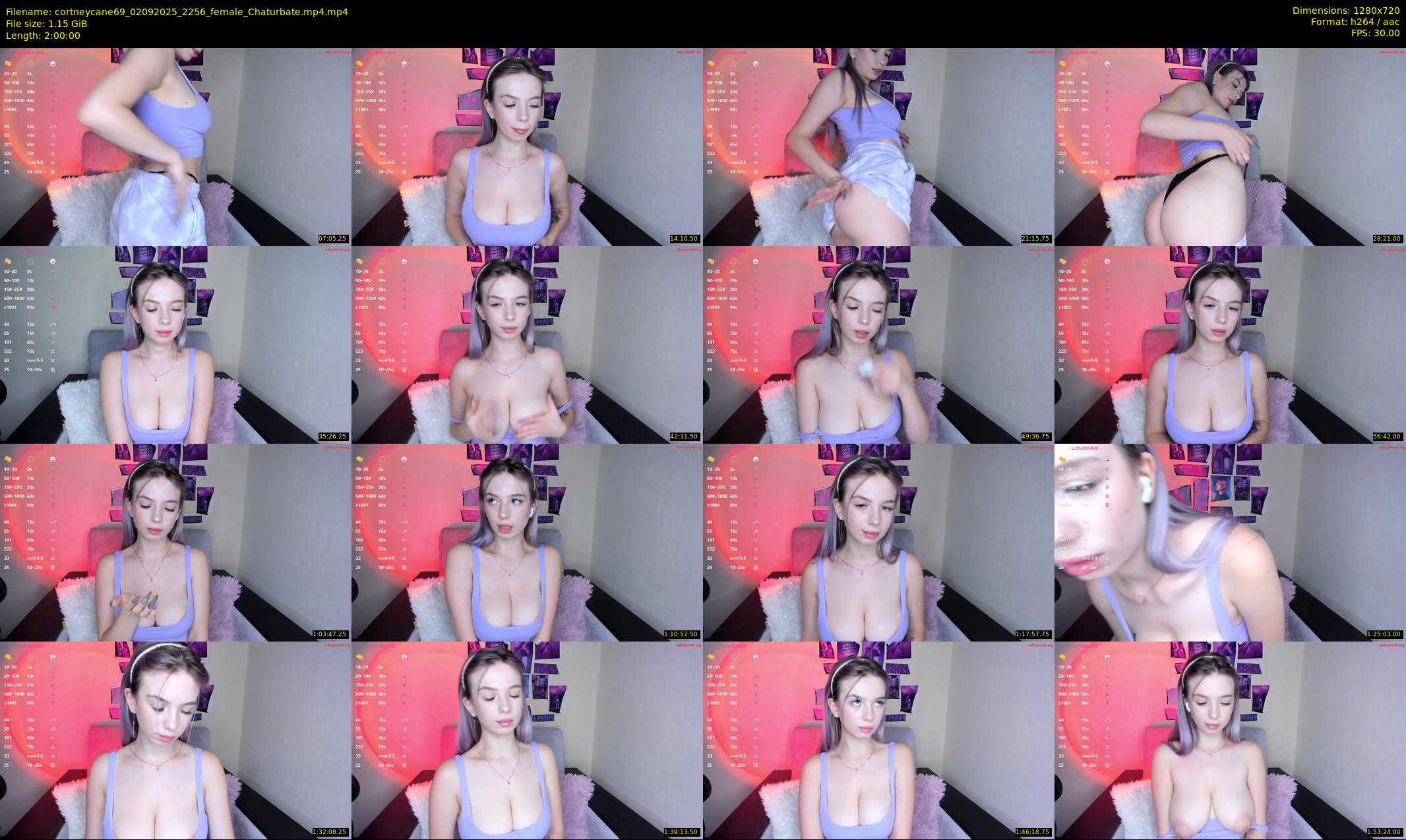 cortneycane69 — 120 minute Chaturbate female cam show recording, 720p, Sep 2, 2025