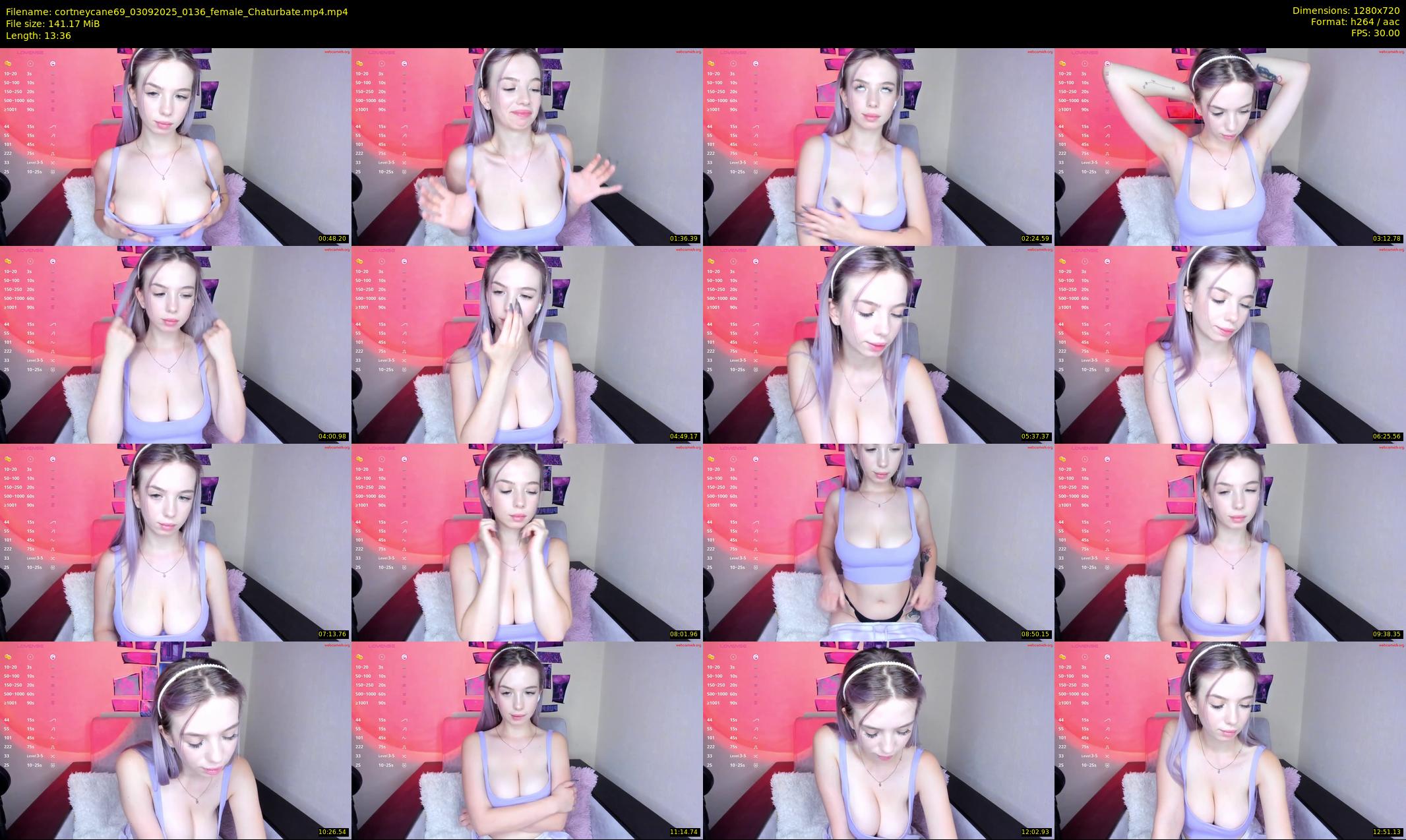 cortneycane69 — 14 minute Chaturbate female cam show recording, 720p, Sep 3, 2025