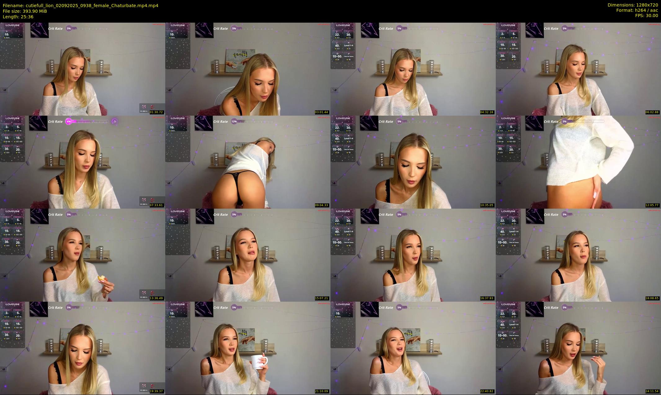 cutiefull_lion — 26 minute Chaturbate female cam show recording, 720p, Sep 2, 2025