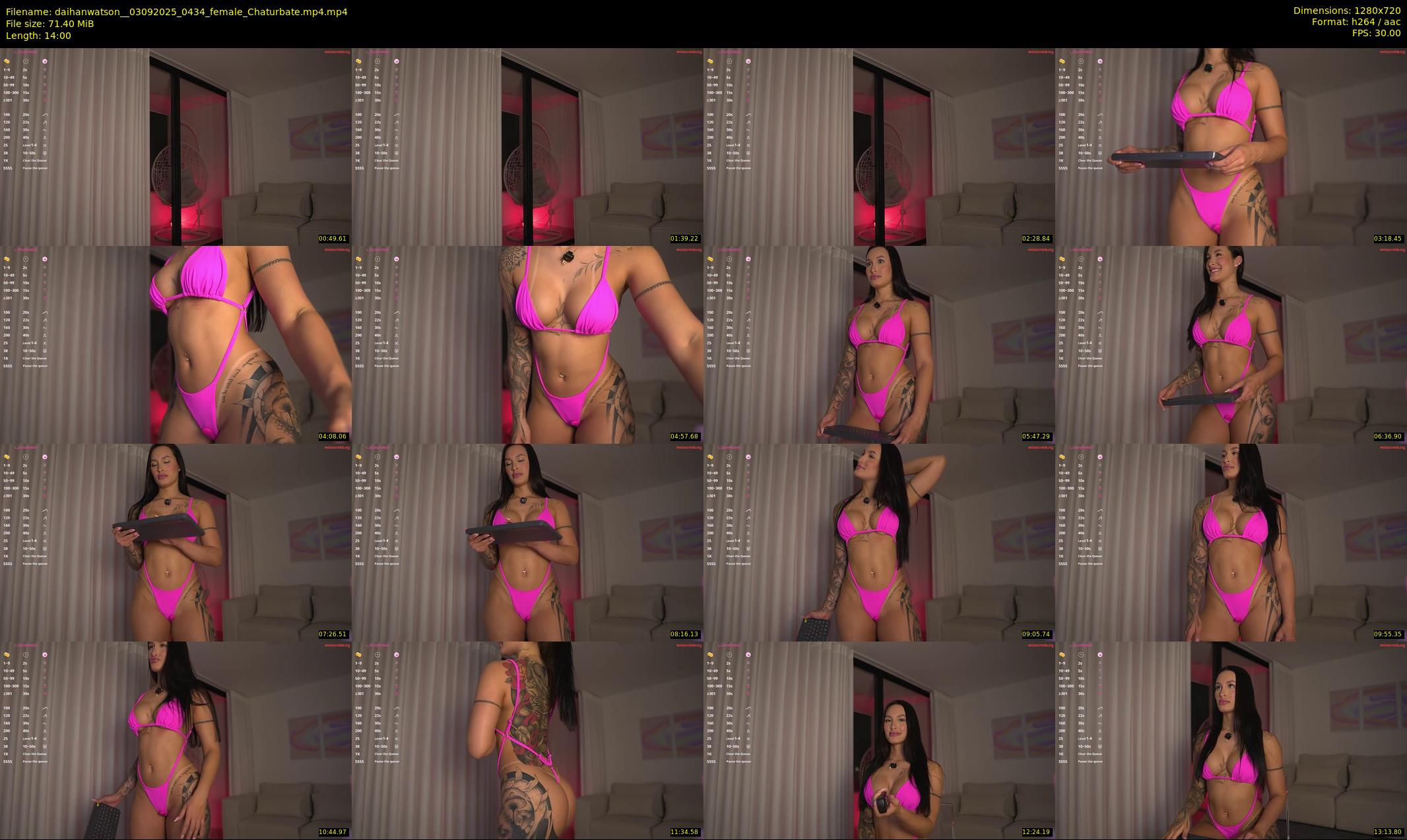 daihanwatson_ — 14 minute Chaturbate female cam show recording, 720p, Sep 3, 2025