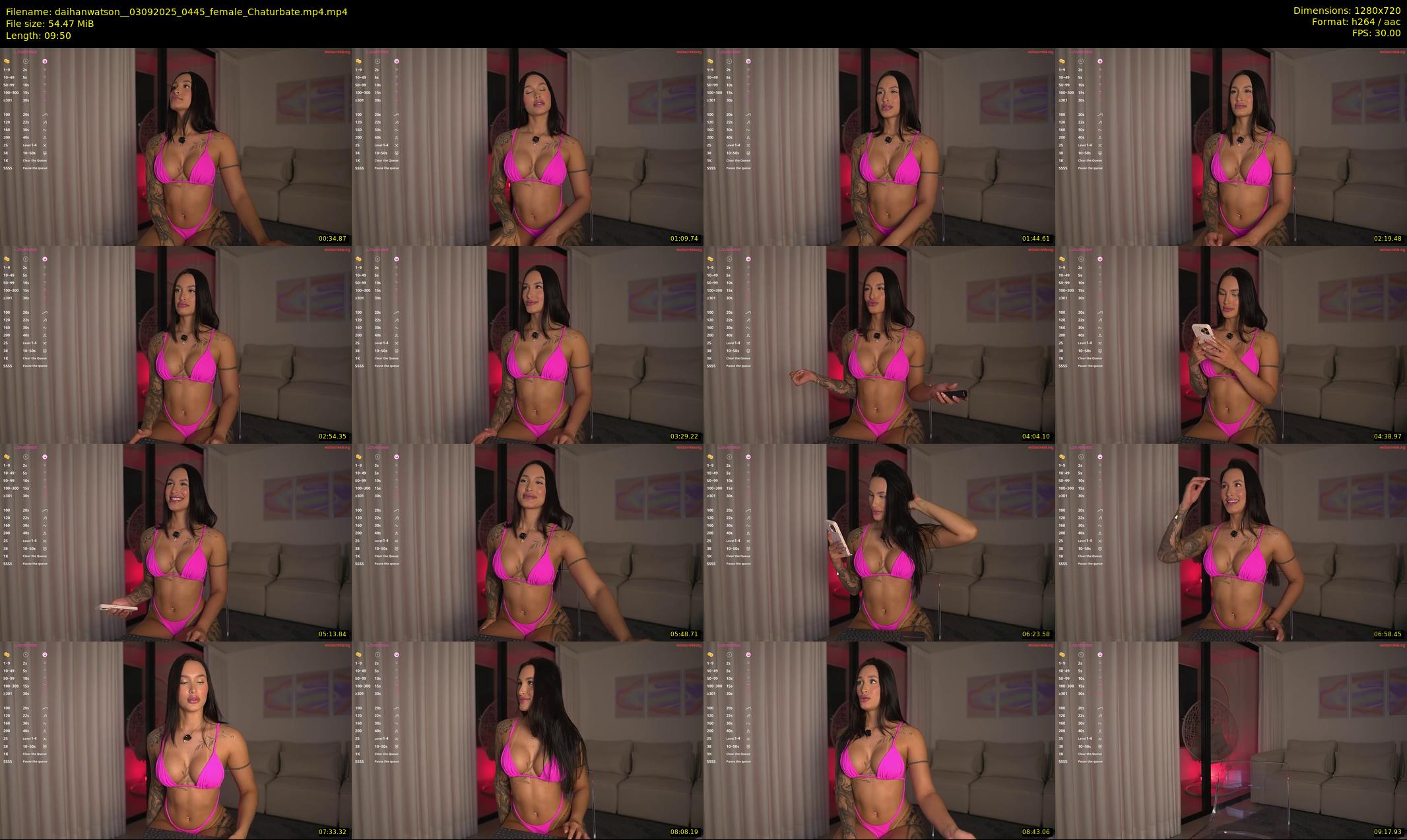 daihanwatson_ — 10 minute Chaturbate female cam show recording, 720p, Sep 3, 2025