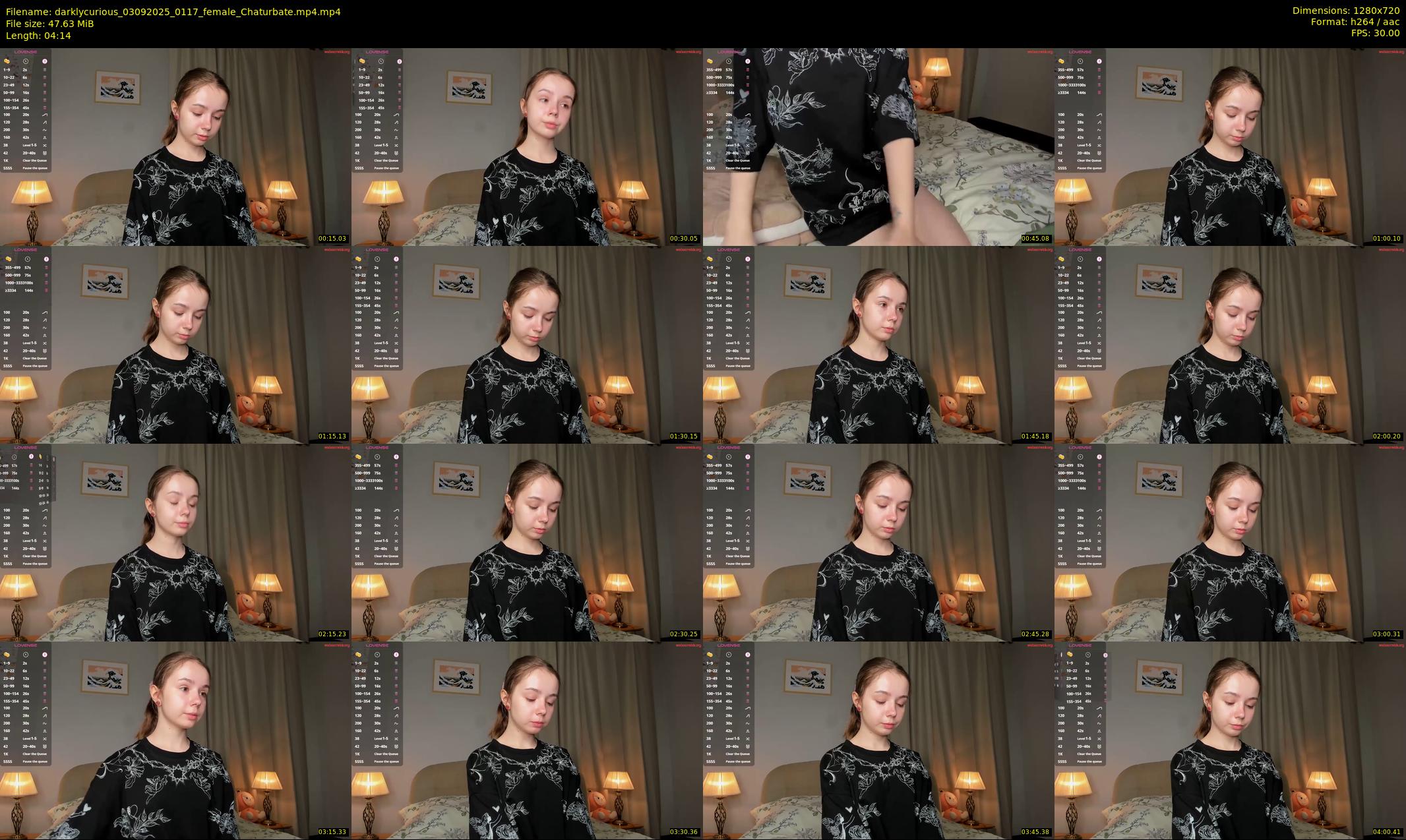 darklycurious — 5 minute Chaturbate female cam show recording, 720p, Sep 3, 2025