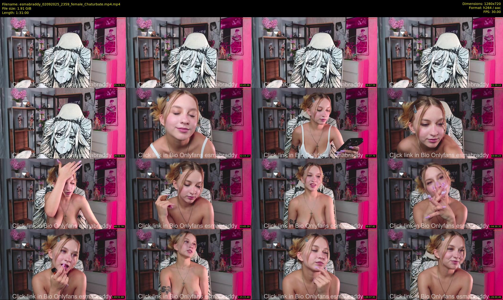 esmabraddy — 91 minute Chaturbate female cam show recording, 720p, Sep 2, 2025
