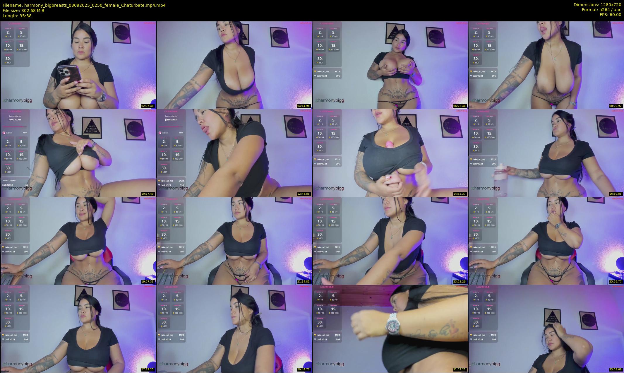 harmony_bigbreasts — 36 minute Chaturbate female cam show recording, 720p, Sep 3, 2025