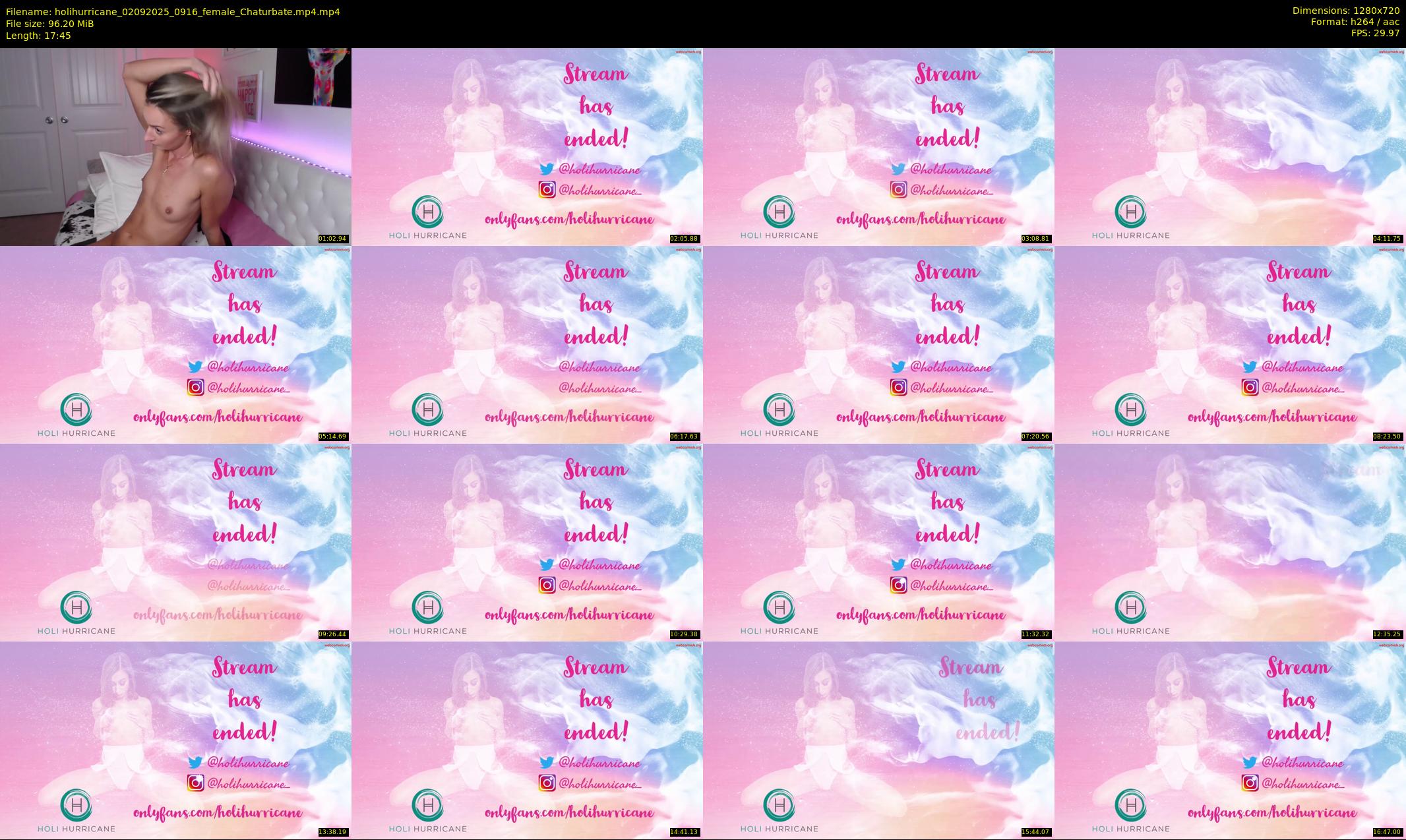 holihurricane — 18 minute Chaturbate female cam show recording, 720p, Sep 2, 2025