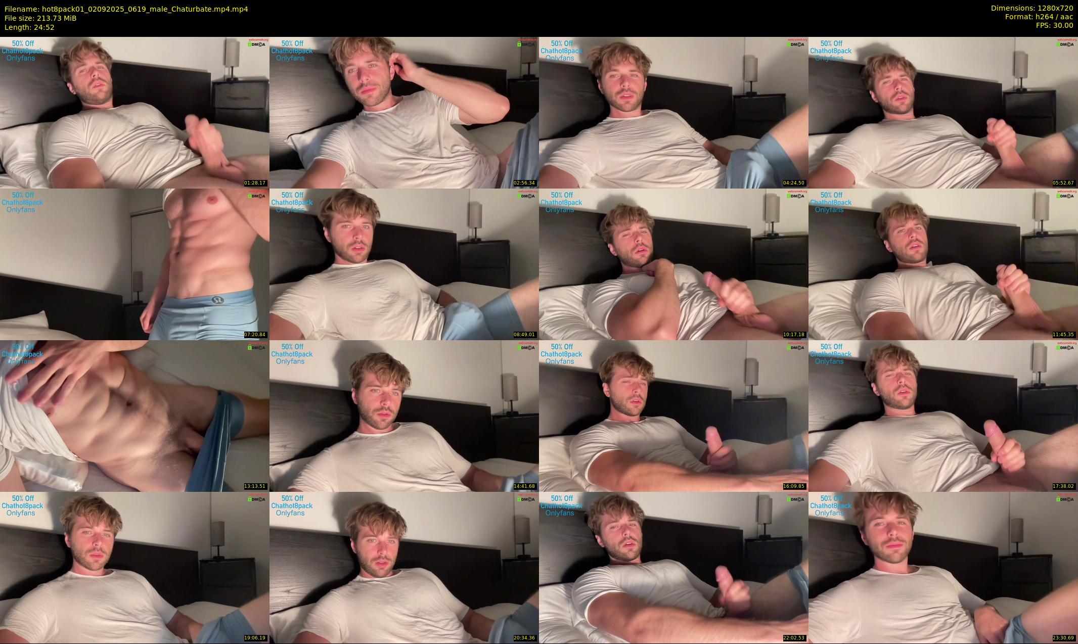 hot8pack01 — 25 minute Chaturbate male cam show recording, 720p, Sep 2, 2025