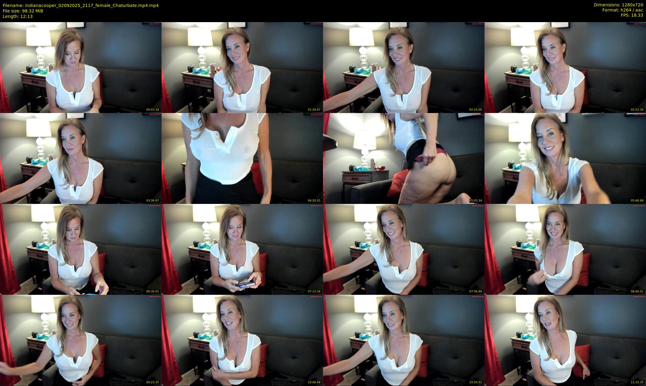 indianacooper — 13 minute Chaturbate female cam show recording, 720p, Sep 2, 2025