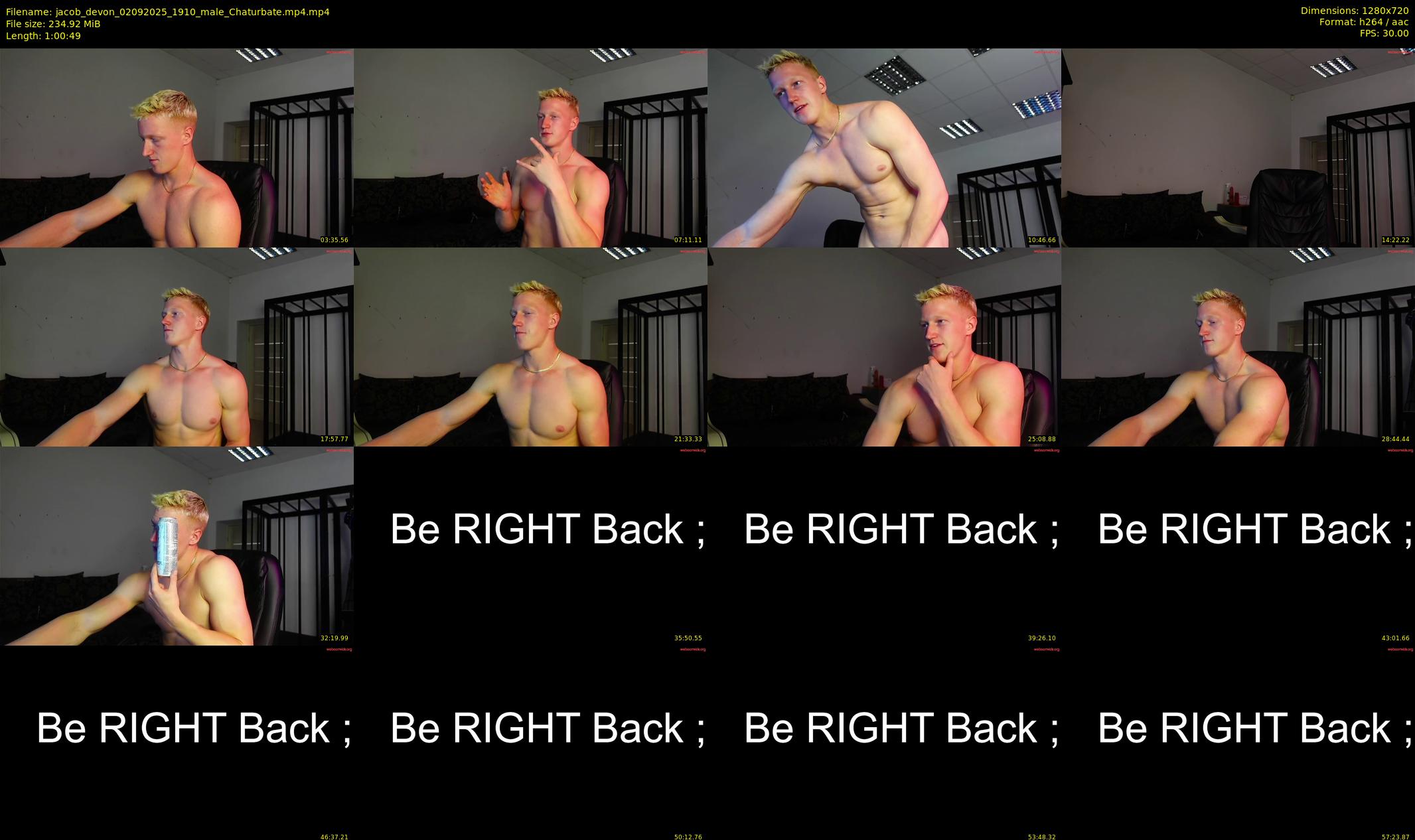 jacob_devon — 61 minute Chaturbate male cam show recording, 720p, Sep 2, 2025