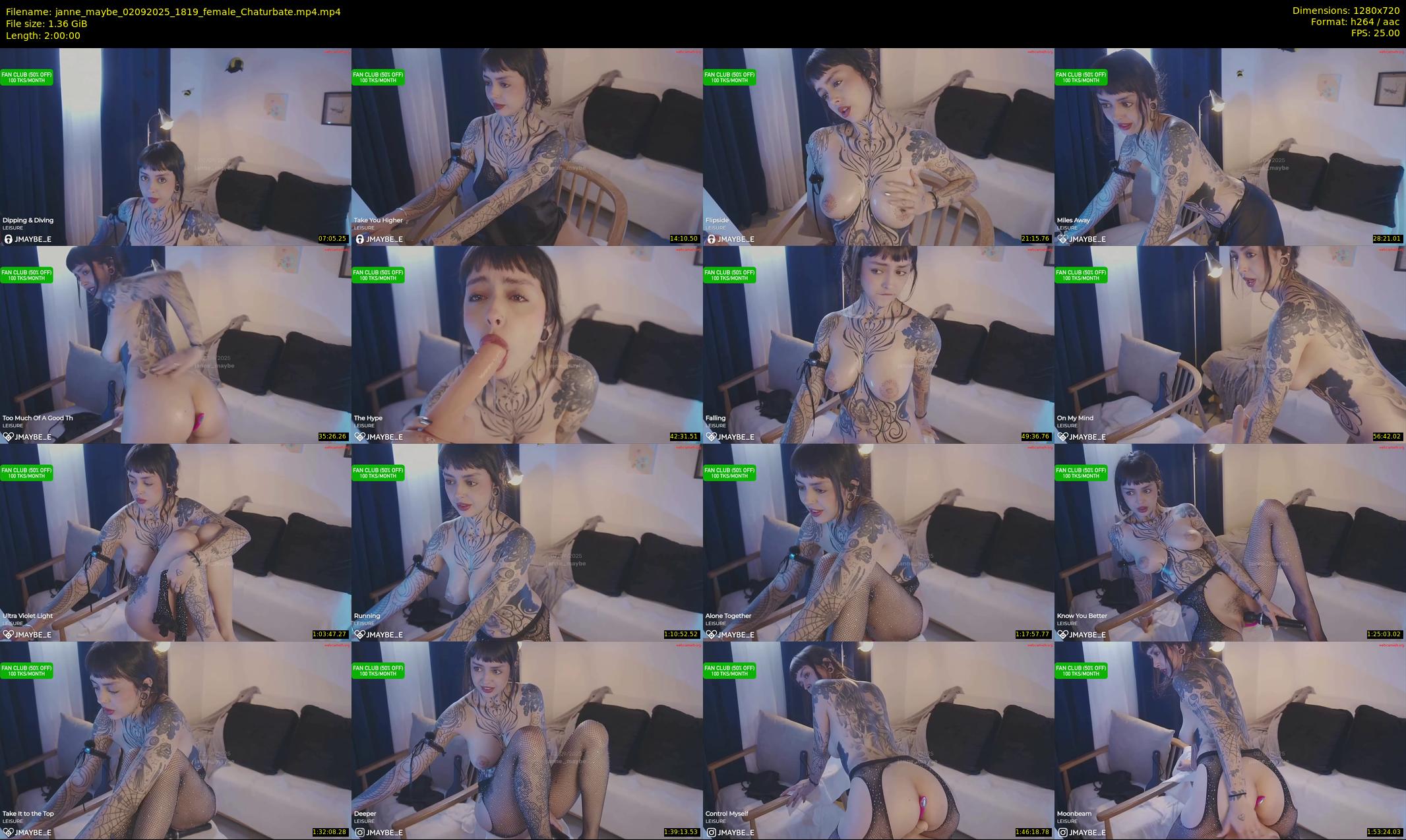 janne_maybe — 120 minute Chaturbate female cam show recording, 720p, Sep 2, 2025