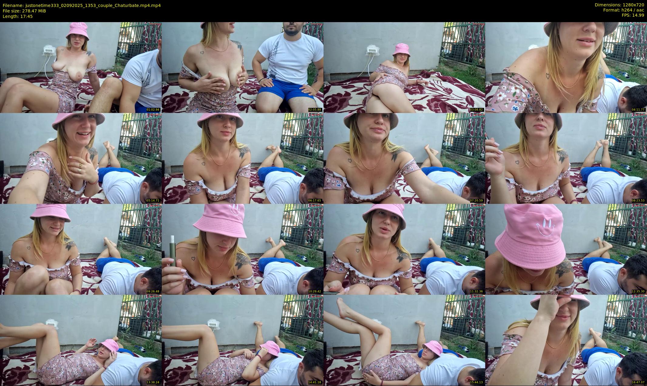 justonetime333 — 18 minute Chaturbate couple cam show recording, 720p, Sep 2, 2025