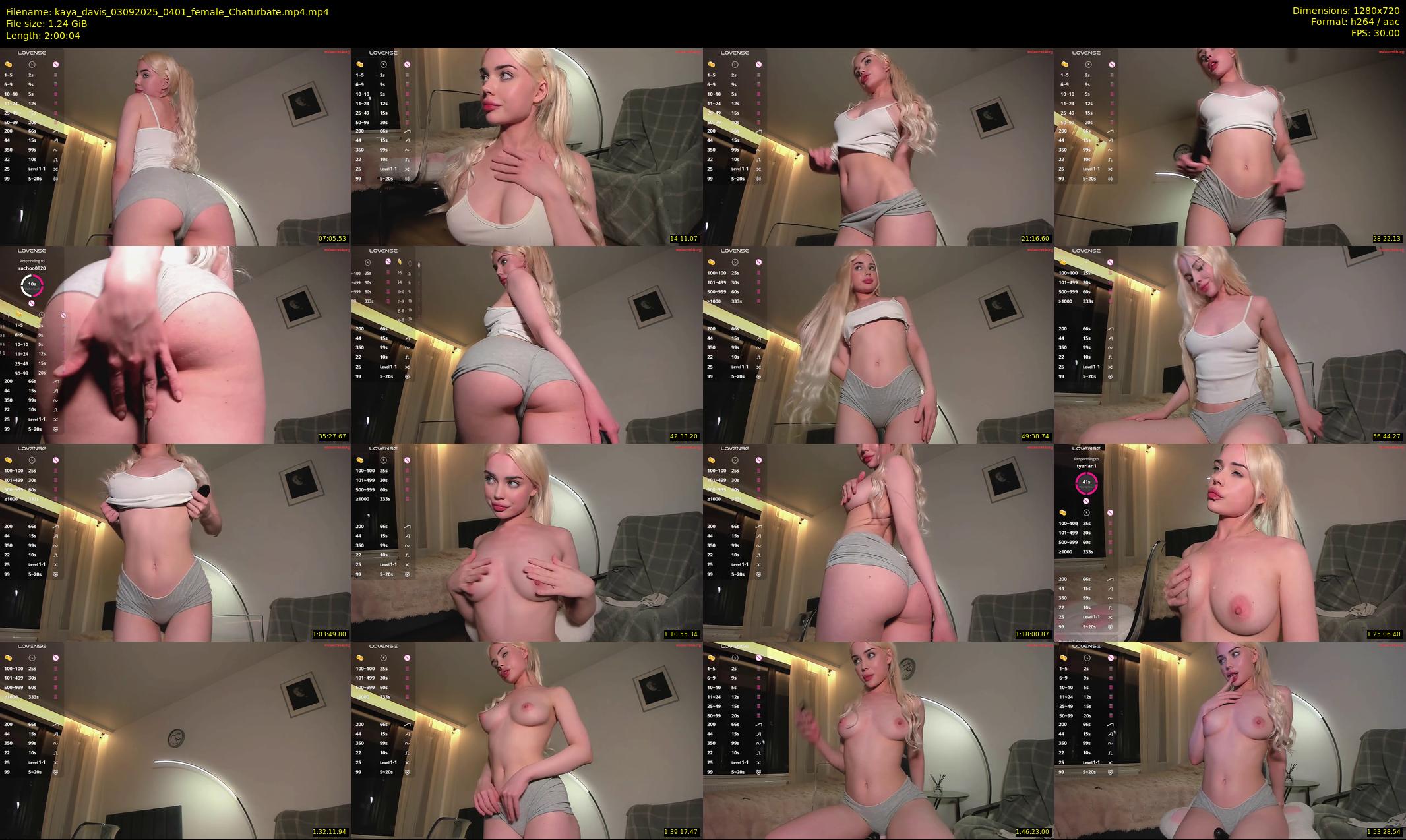 kaya_davis — 121 minute Chaturbate female cam show recording, 720p, Sep 3, 2025