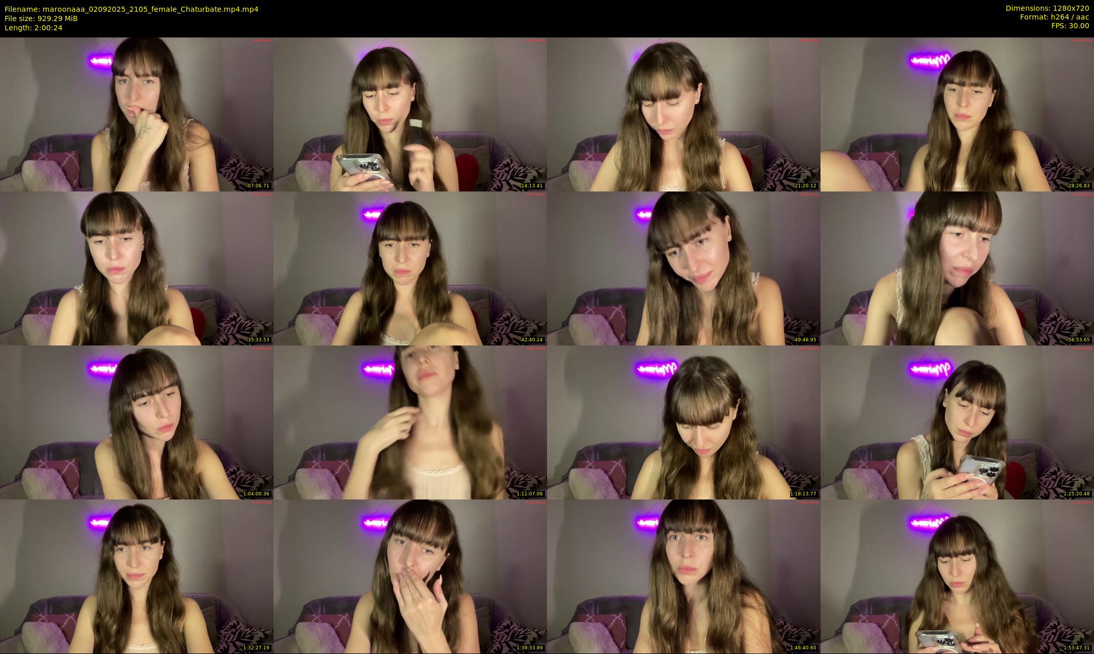 maroonaaa — 121 minute Chaturbate female cam show recording, 720p, Sep 2, 2025