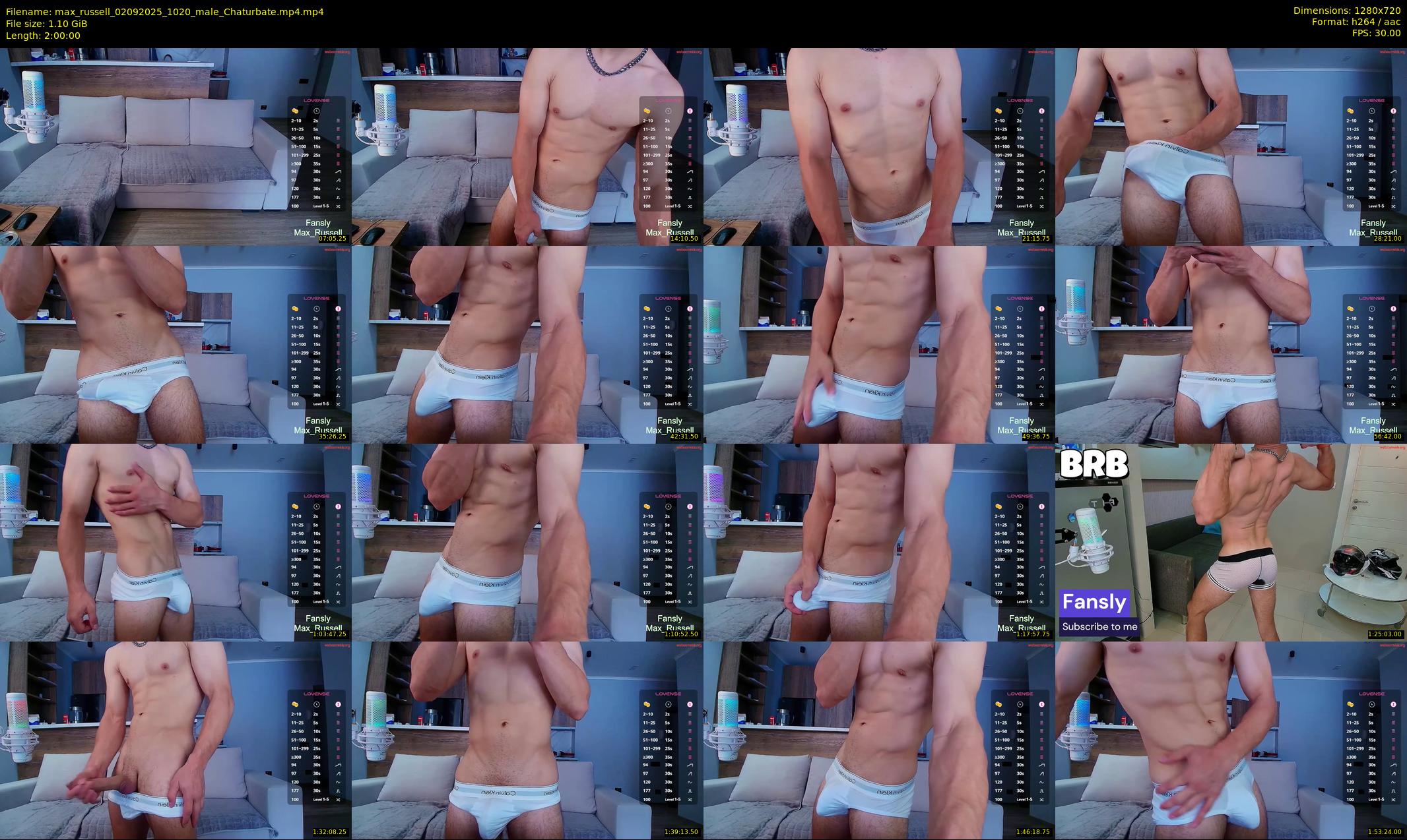 max_russell — 120 minute Chaturbate male cam show recording, 720p, Sep 2, 2025